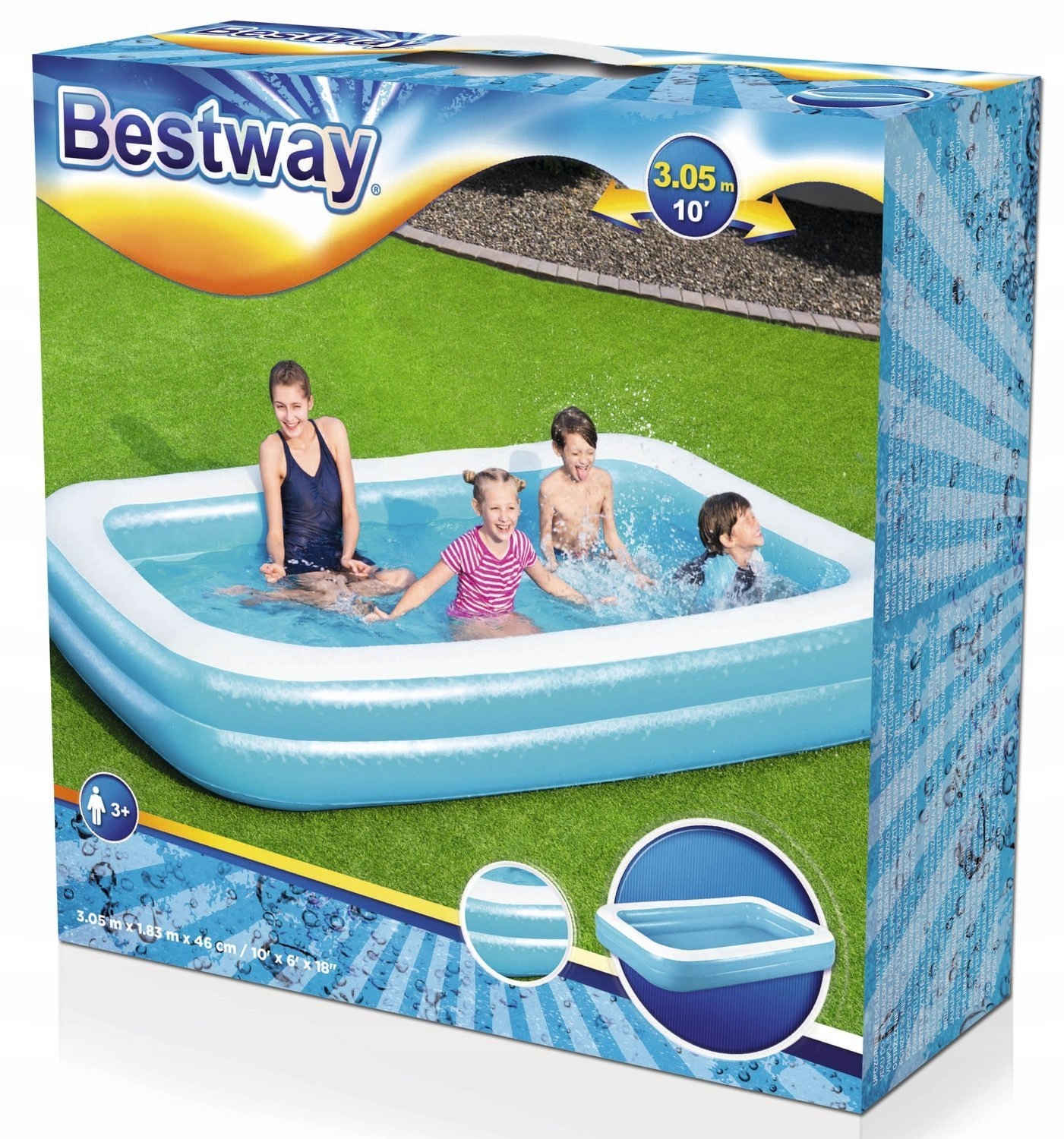Basen dmuchany prostokątny Bestway 305 x 183 cm 54150