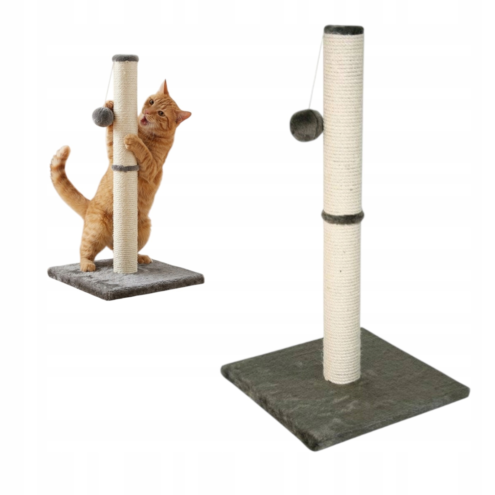 Słupek do drapania 61 100 cm Drapak dla kota Kerbl Opal Maxi szary