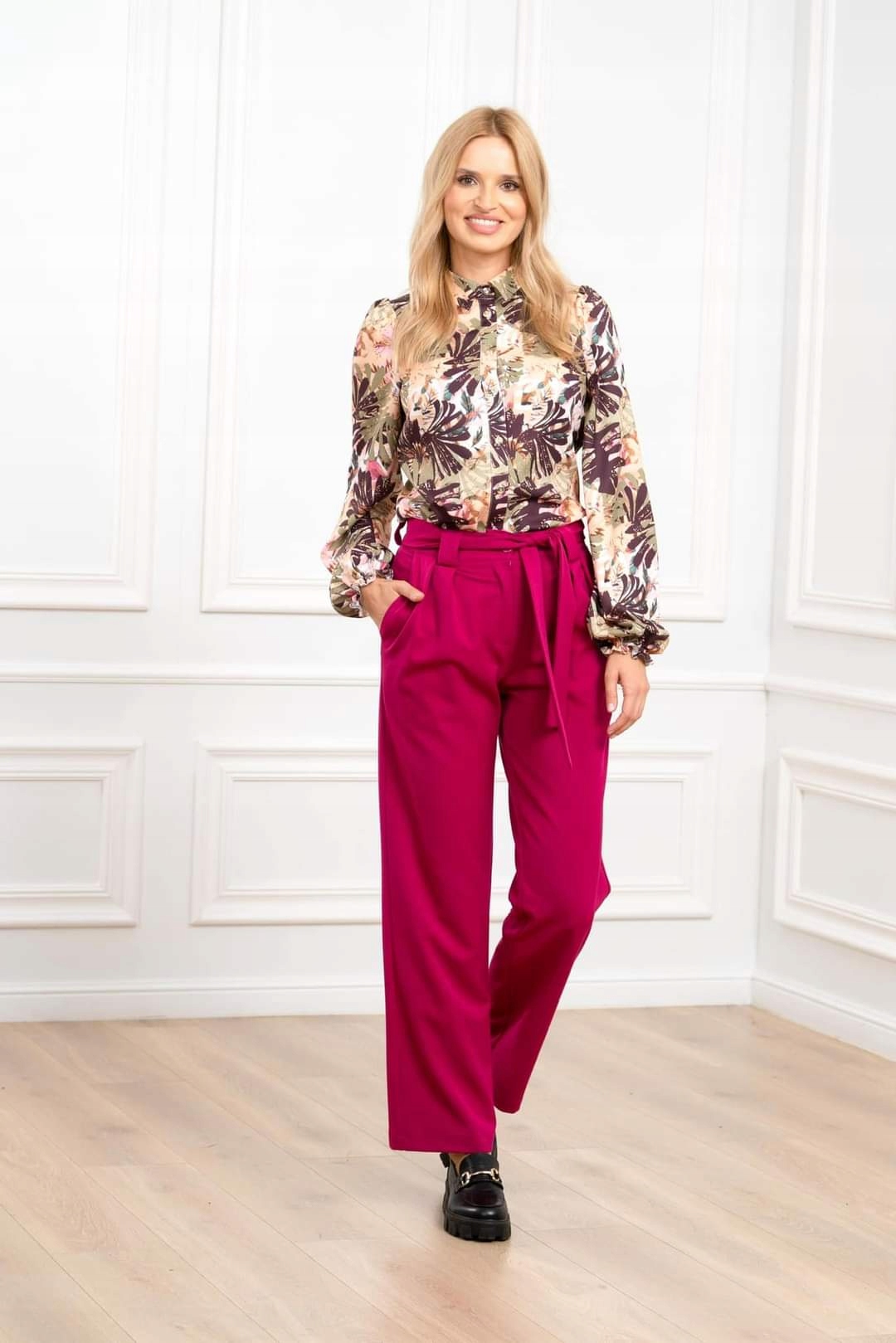 Růžové biskupské kalhoty Model 0884 Lalous velikost L