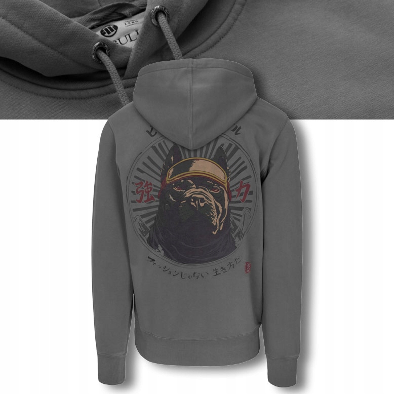 Pánská Mikina s kapucí Pitbull Bavlněná Klokanka Oversize Washed Mt Fuji