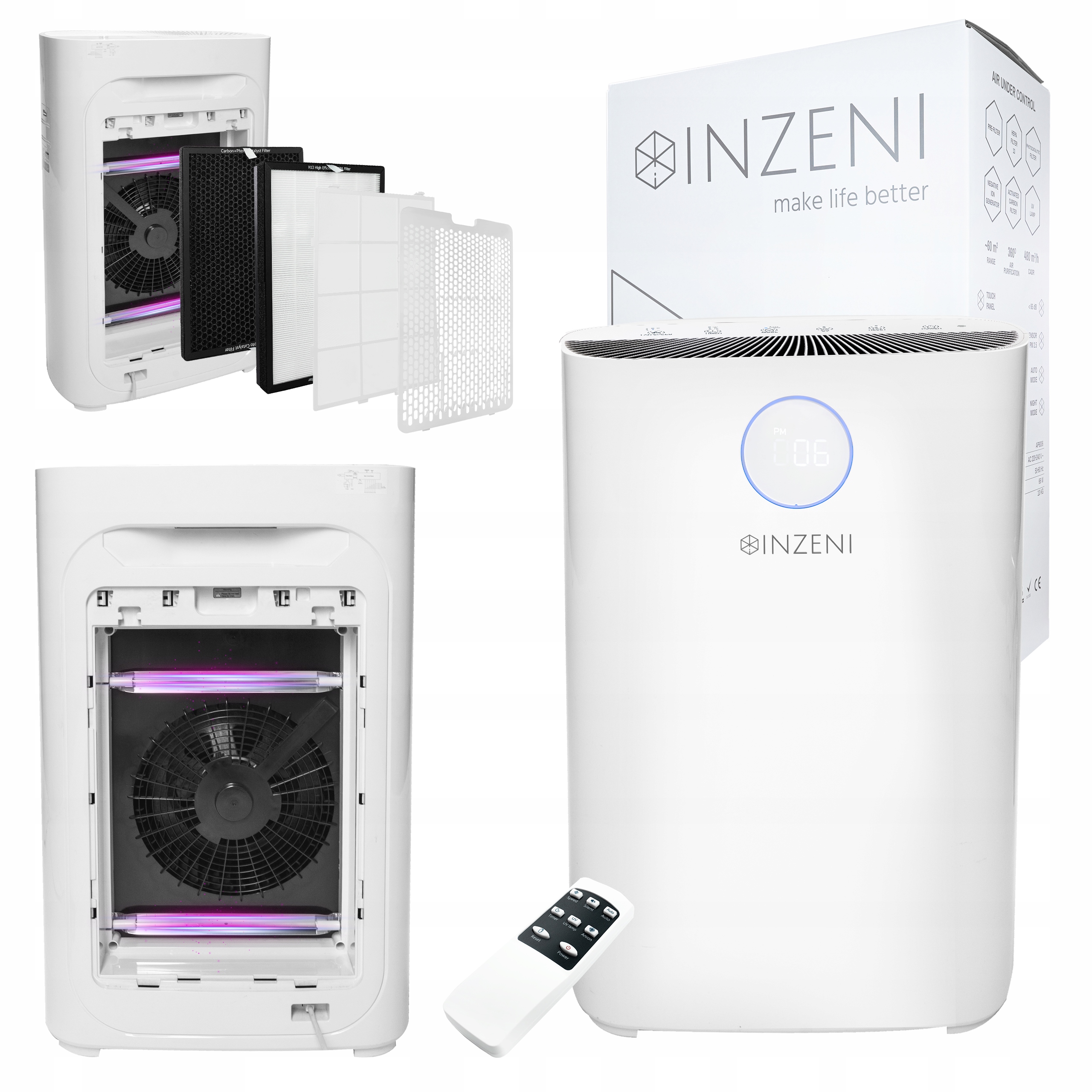 Čistička vzduchu Inzeni AP6006 60 m2 WiFi