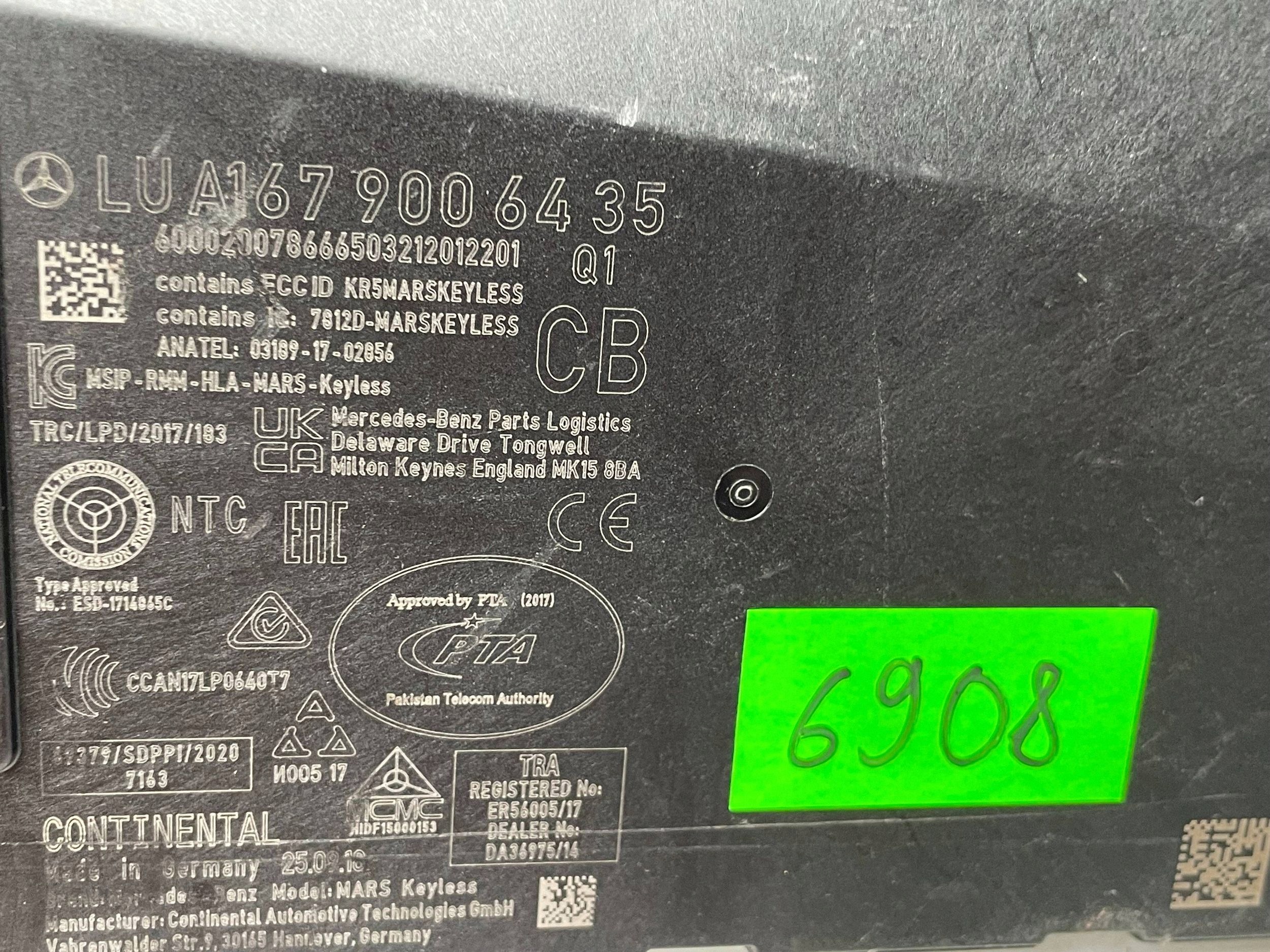 MERCEDES-BENZ CLA X118 C118 control unit BEZKLUCZYKOWY OEM A1679006435 !J