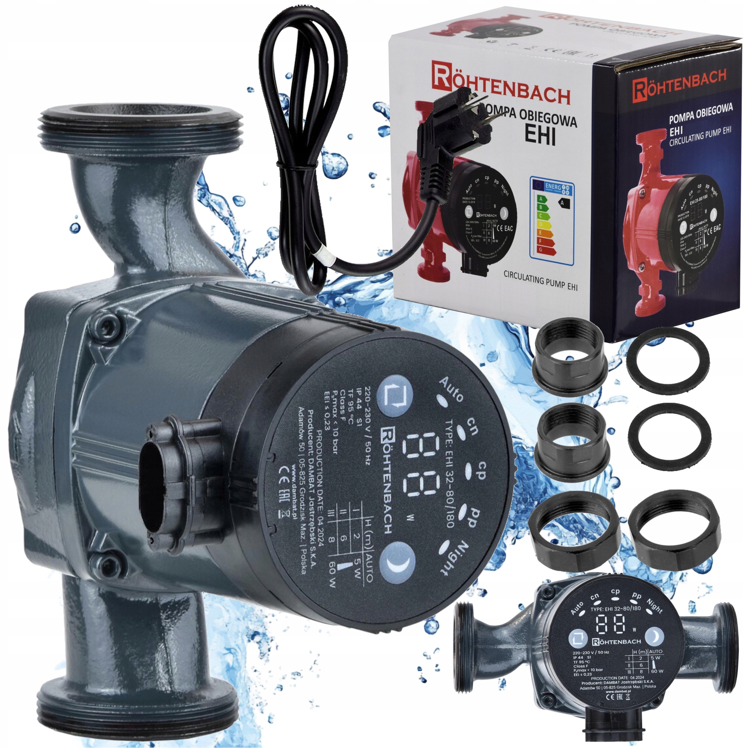 Cirkulačná Pumpa Ehi 32-80 180 Elektronická, Energeticky Úsporná, Cirkulačná