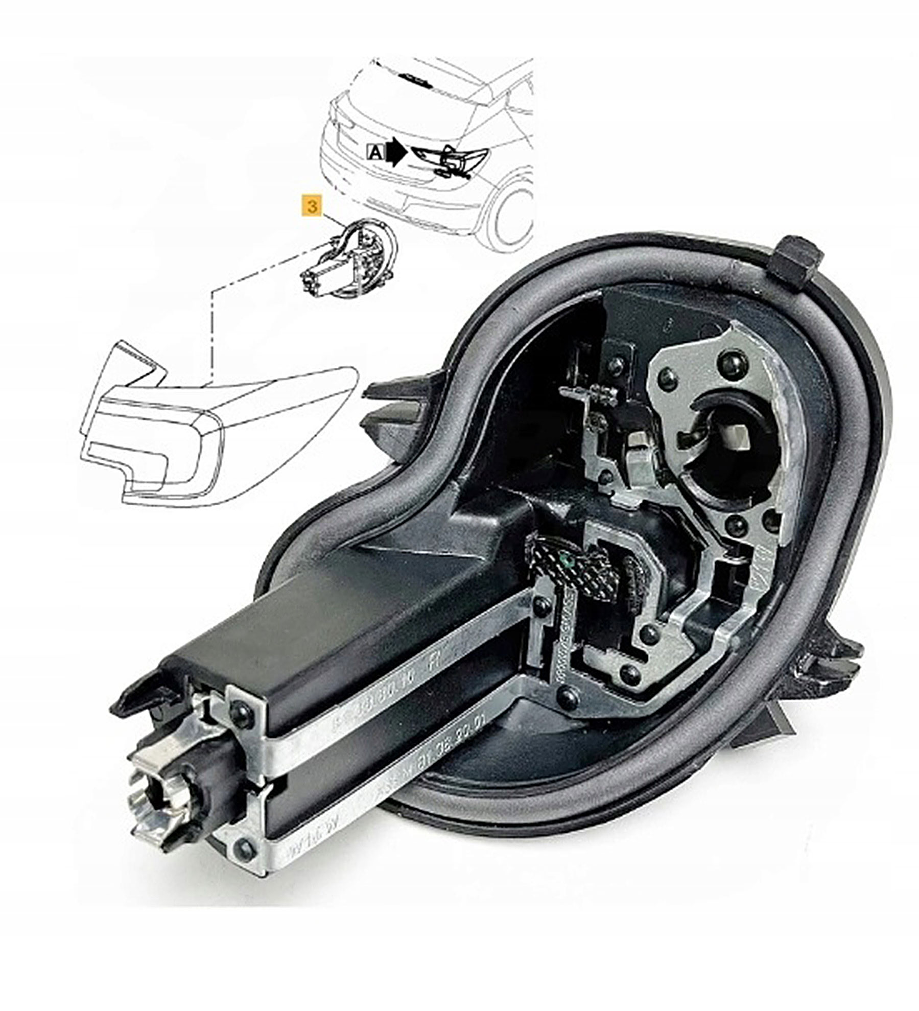 Zadní zadní zásuvka socket zadní lampy – Astra K