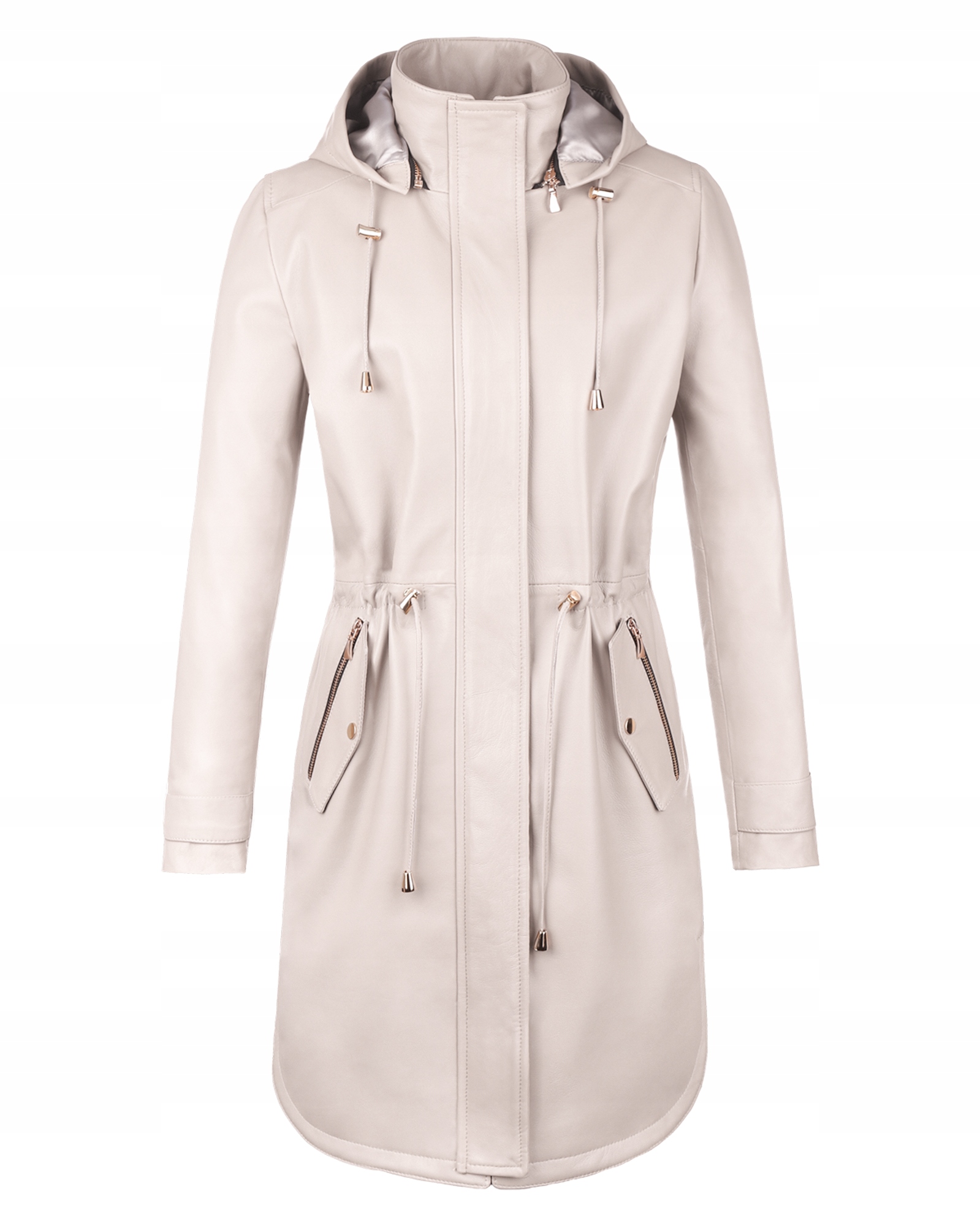 Tomskór Kožený Kabát Parka Slonová Kost