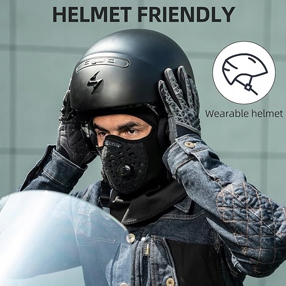 MASKA NARCIARSKA TERMICZNY BALACLAVA MASKA WINTER MASK DLA MĘŻCZYZN Model LF7122-BK