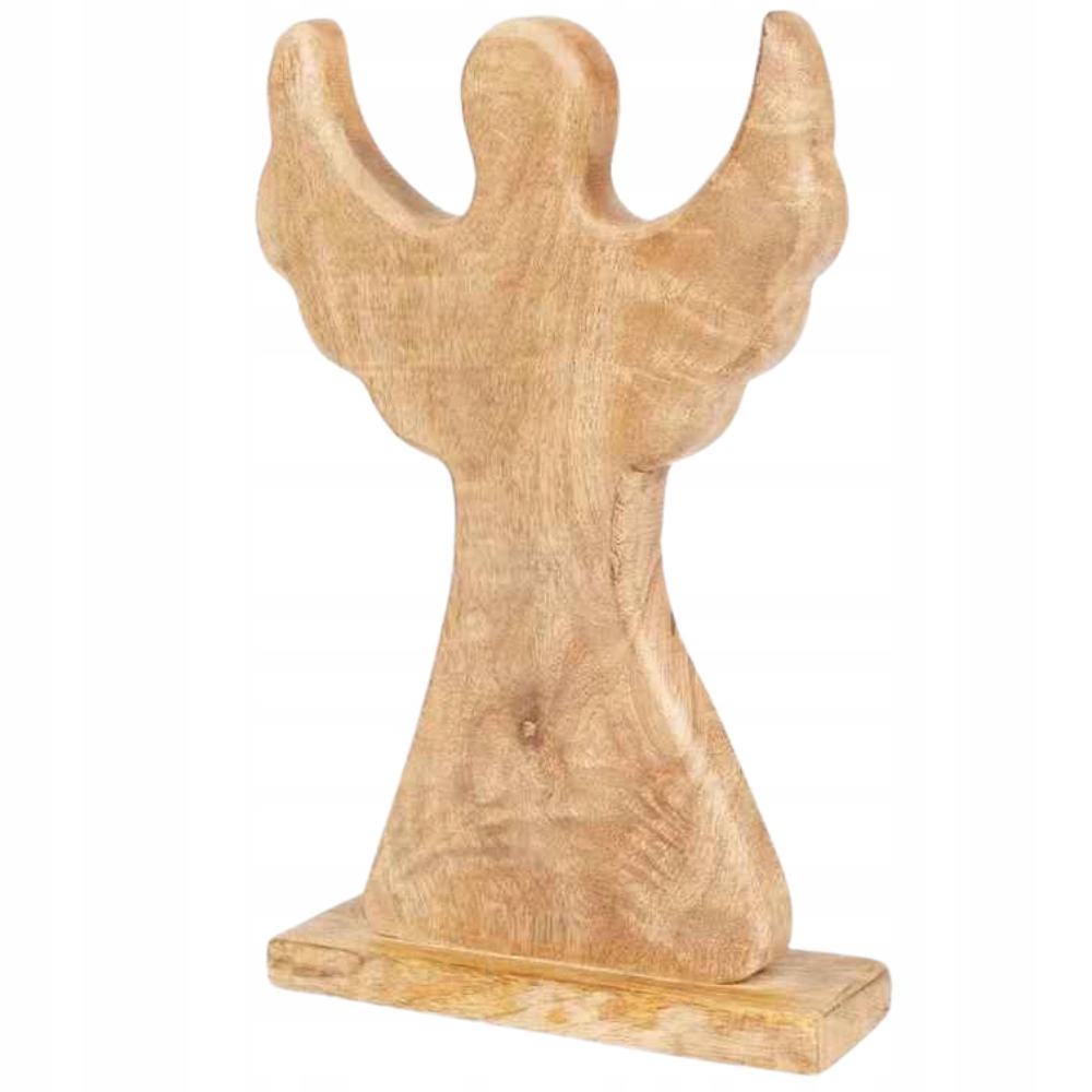 DREWNIANY ANIOŁ FIGURKA BOŻONARODZENIOWA Z DREWNA MANGO 30CM