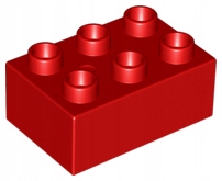 

Lego Duplo 87084 Klocek 2X3 czerwony Nowy (10g)