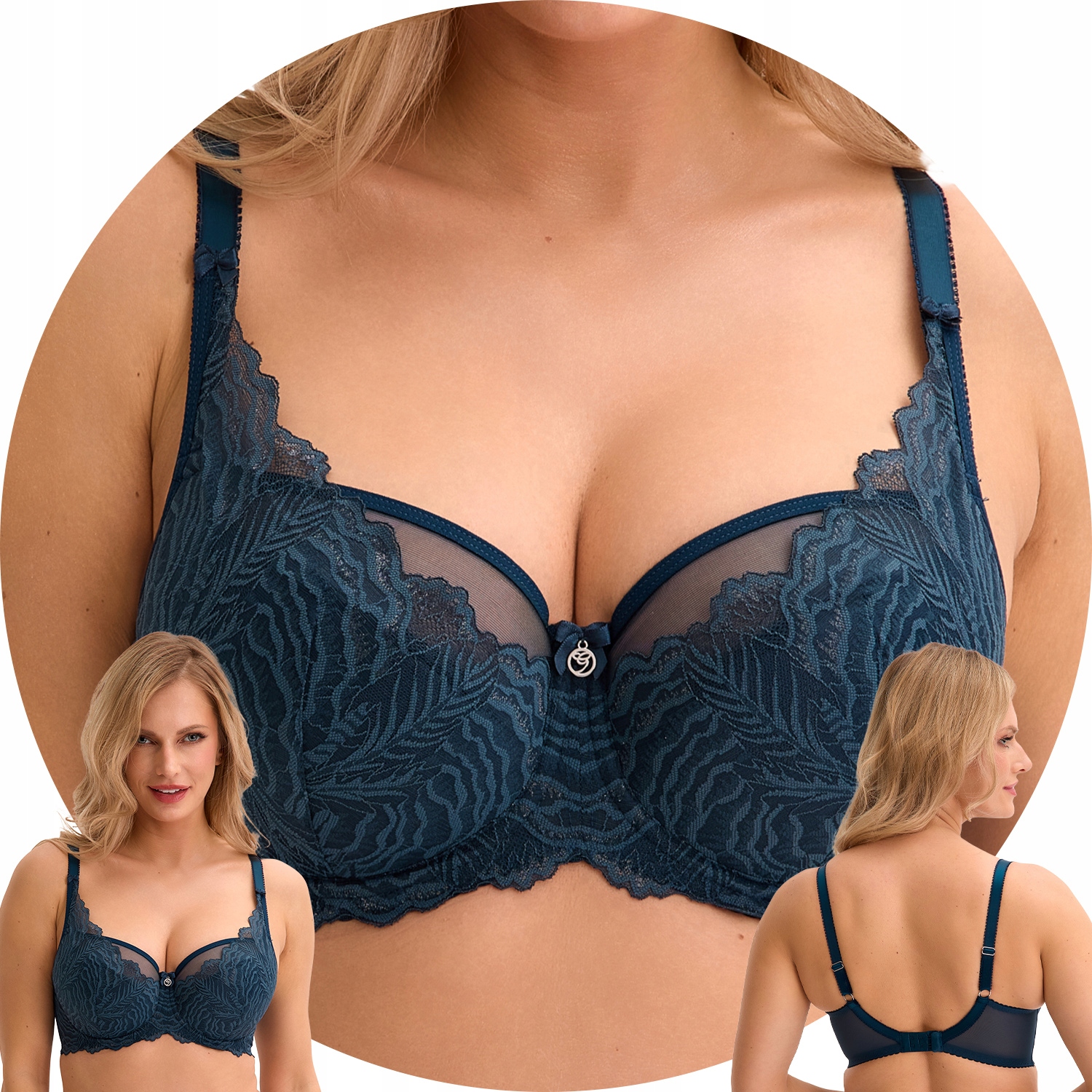 Gaia 1228 Isla Polovyztužená podprsenka Semi Soft tyrkysová 85C