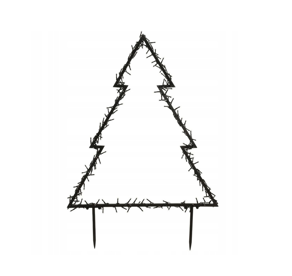 Vonkajší svietiaci záhradný zapichovací vianočný stromček 67 cm