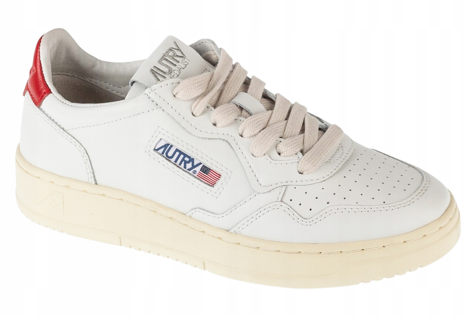 Autry Medalist Leather Low [38] Buty Sneakersy Damskie Skórzane Biały