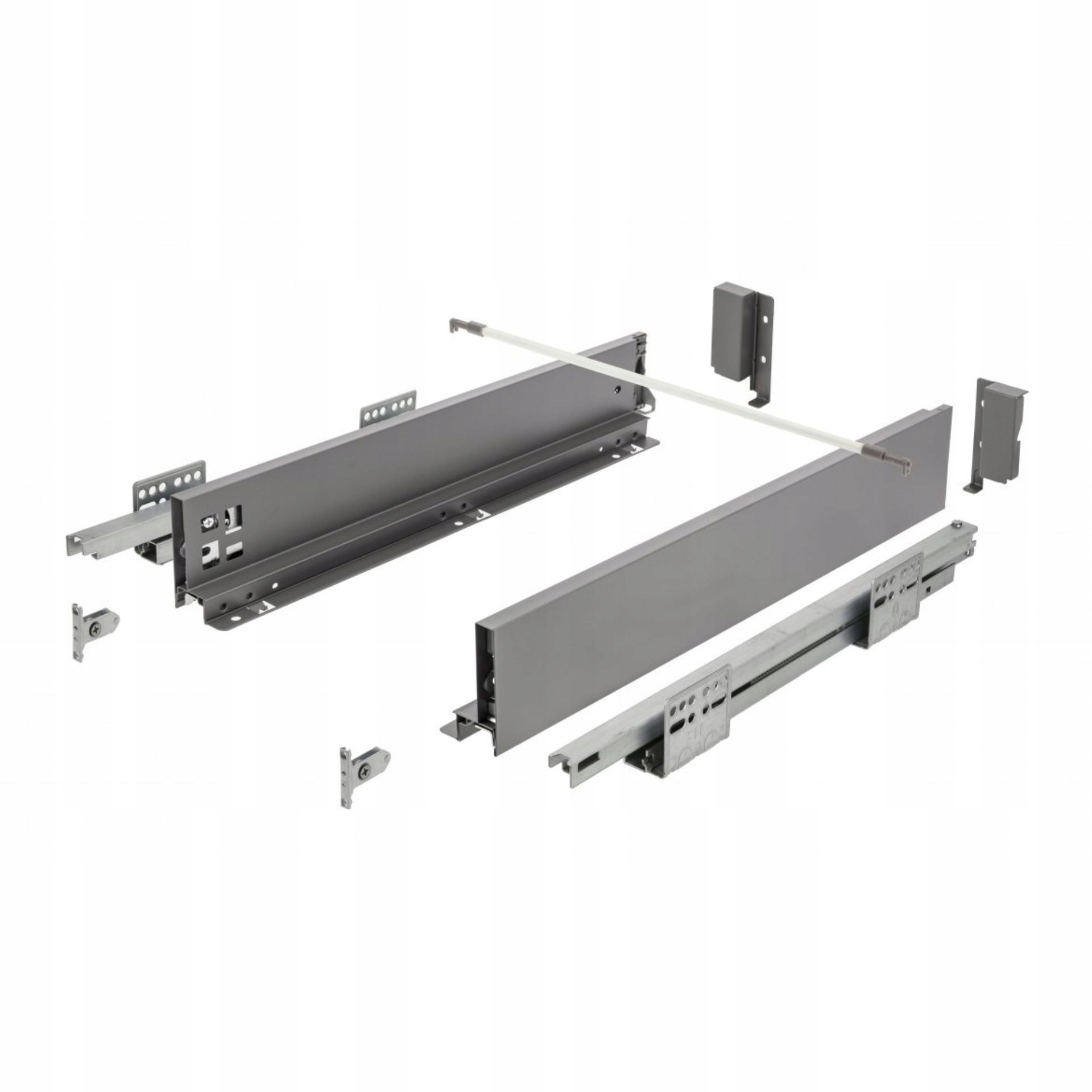 Gtv Axis Pro 450 mm zásuvka s otevíráním Šuplík , nízká antracit H-84 Plný Výsuv