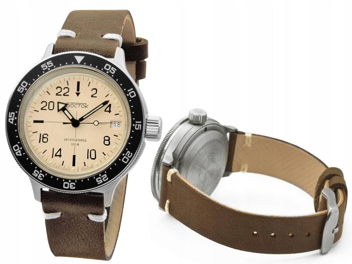 Hodinky Vostok Automat Amphibia Nurek 20ATM 720074L 24 hodinové