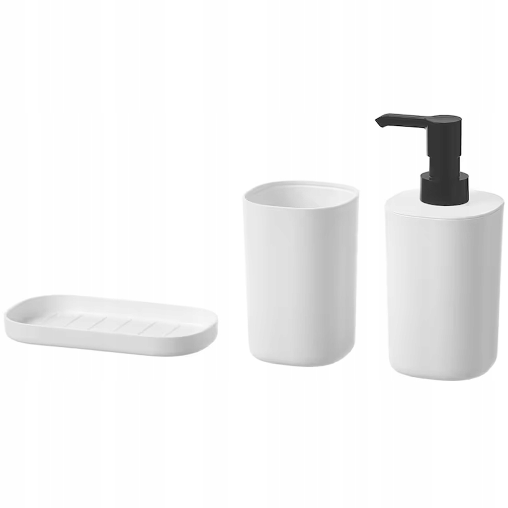 

Ikea Zestaw Łazienkowy Mydelniczka Dozownik 3EL
