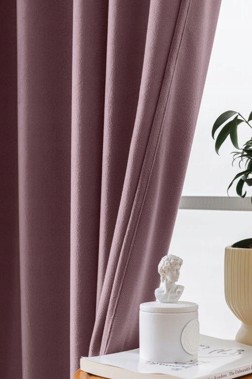 ZASŁONA WELUROWA 140X270 NA TAŚMIE VELVET WELUR WRZOSOWA PUDROWA Sposób zawieszania taśma tunel