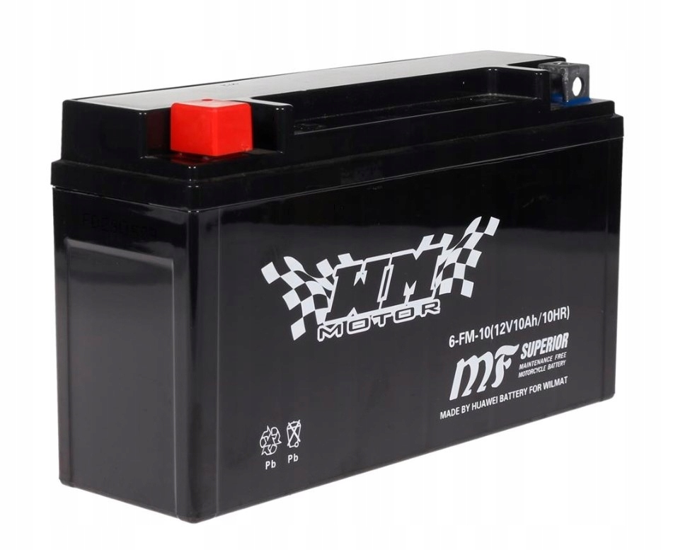 Akumulator WM Motor 10Ah 12V lewy +