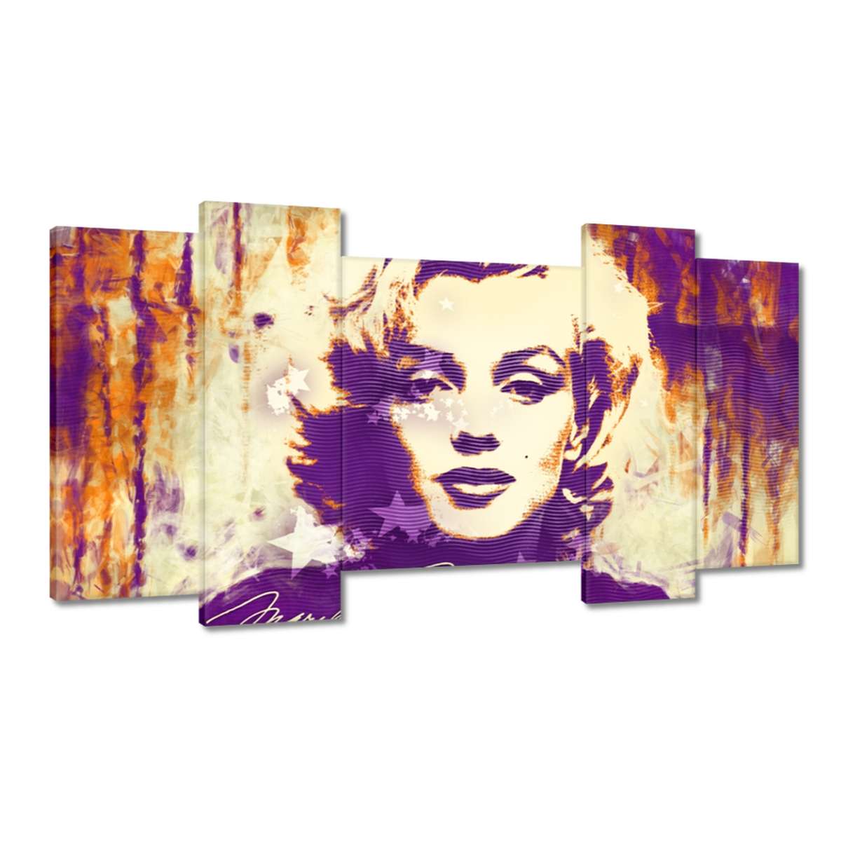 Obrazy 120x65 Marilyn Monroe Fialová