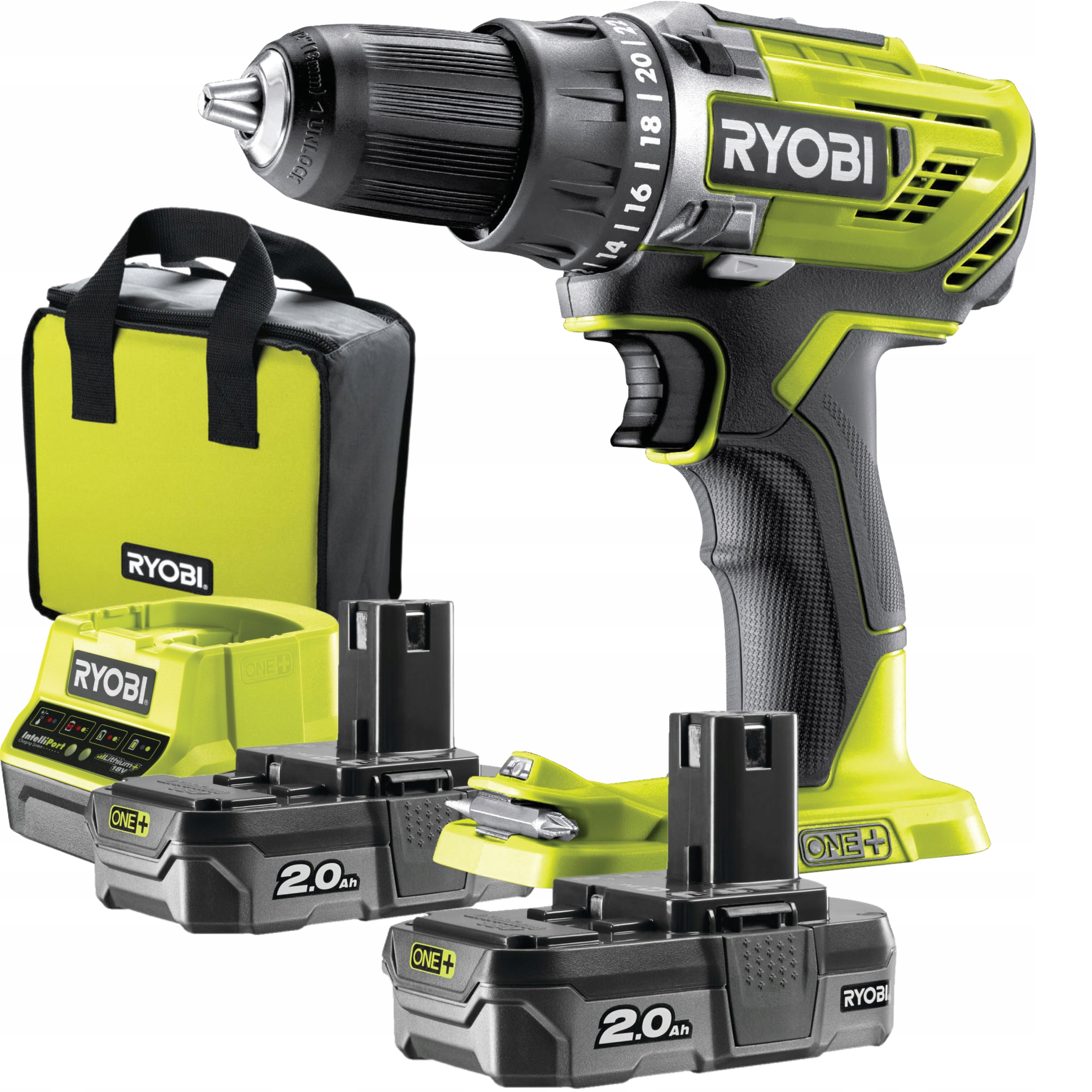 

Ryobi Wiertarko-wkrętarka 18V 50Nm 2x2,0Ah R18DD3