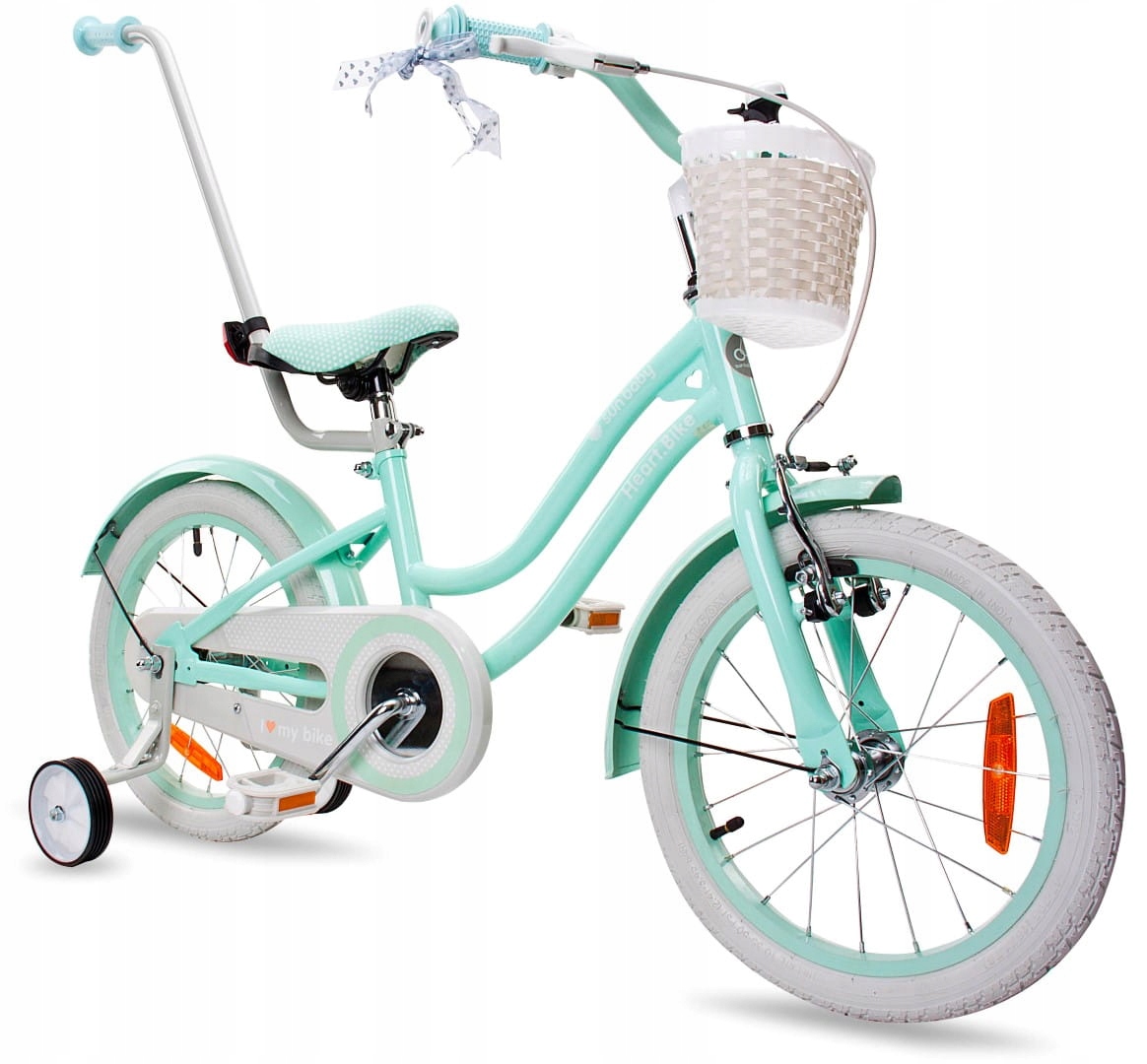 

Rowerek dziecięcy Heart Bike 16" Mint Silver Moon