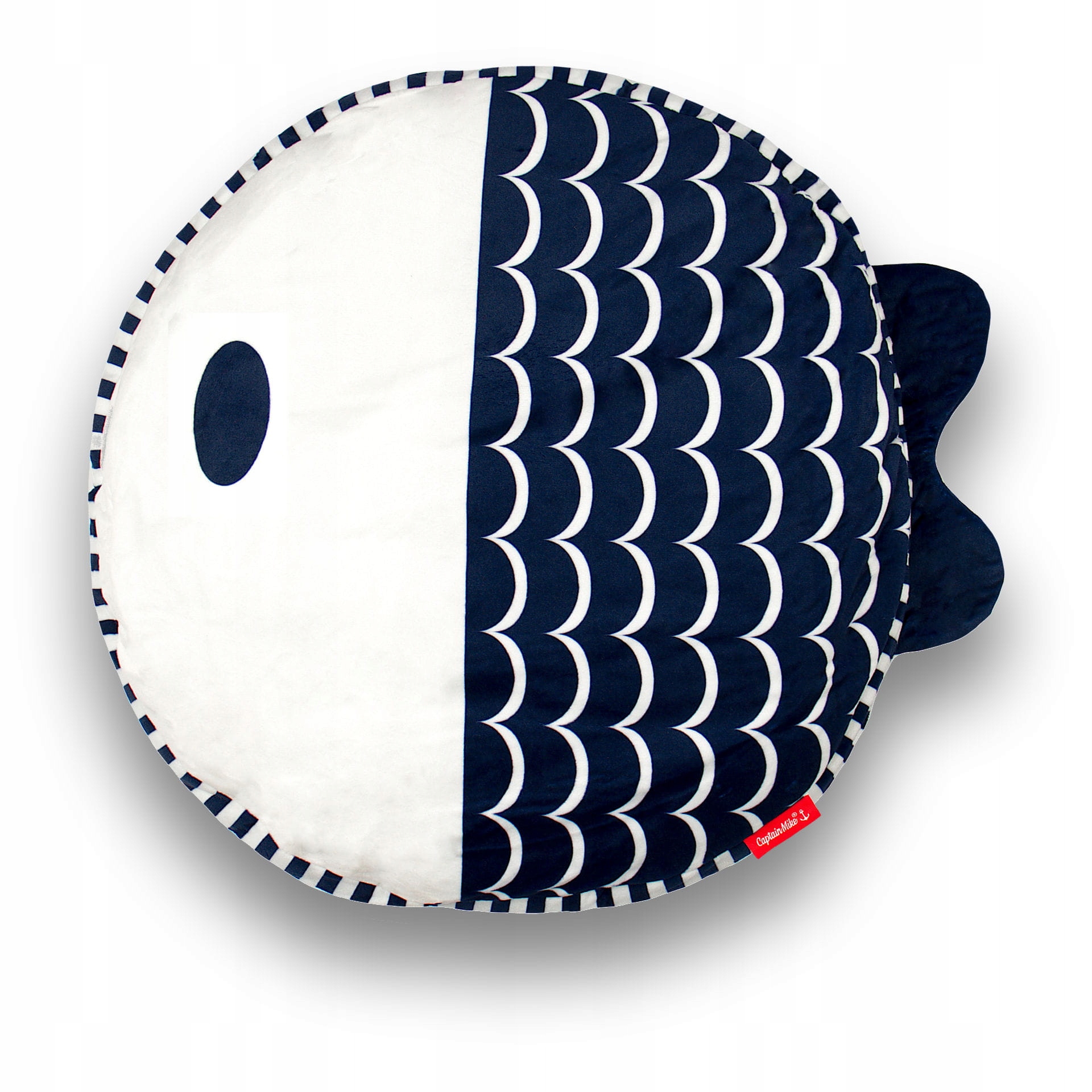 Poduszka dekoracyjna ryba ozdobna granatowa 38 cm