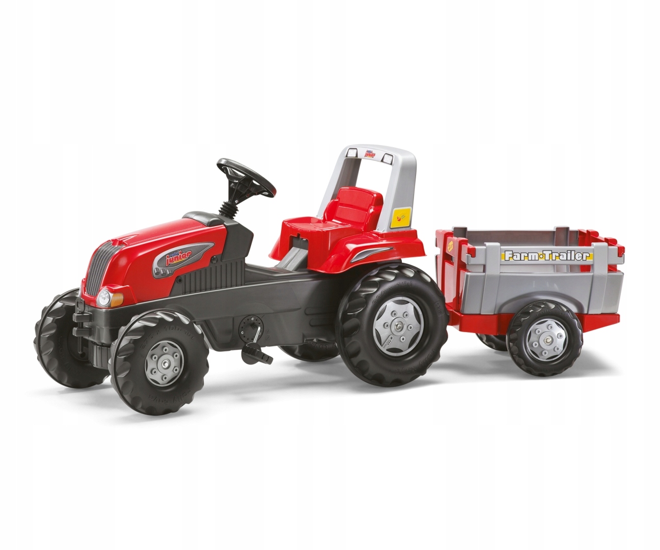 Traktor dla dzieci Rolly Junior Rt z przyczepą Czerwony Rolly Toys 800261