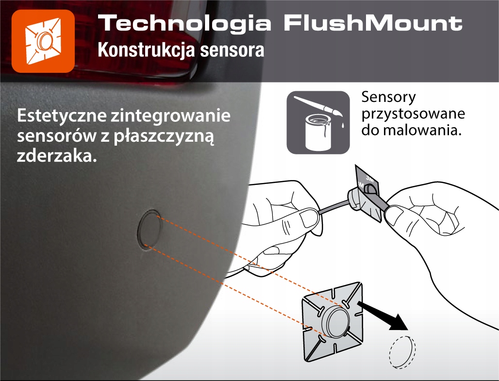 Czujnik cofania Steelmate Ebat D2 Flush Mount Liczba sensorów 4