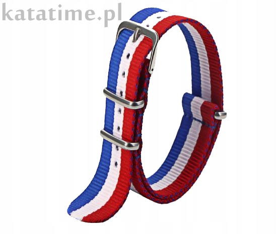 PASEK DO ZEGARKA typu NATO 22 mm wodoodporny, VEGE nylonowy jednoczęściowy