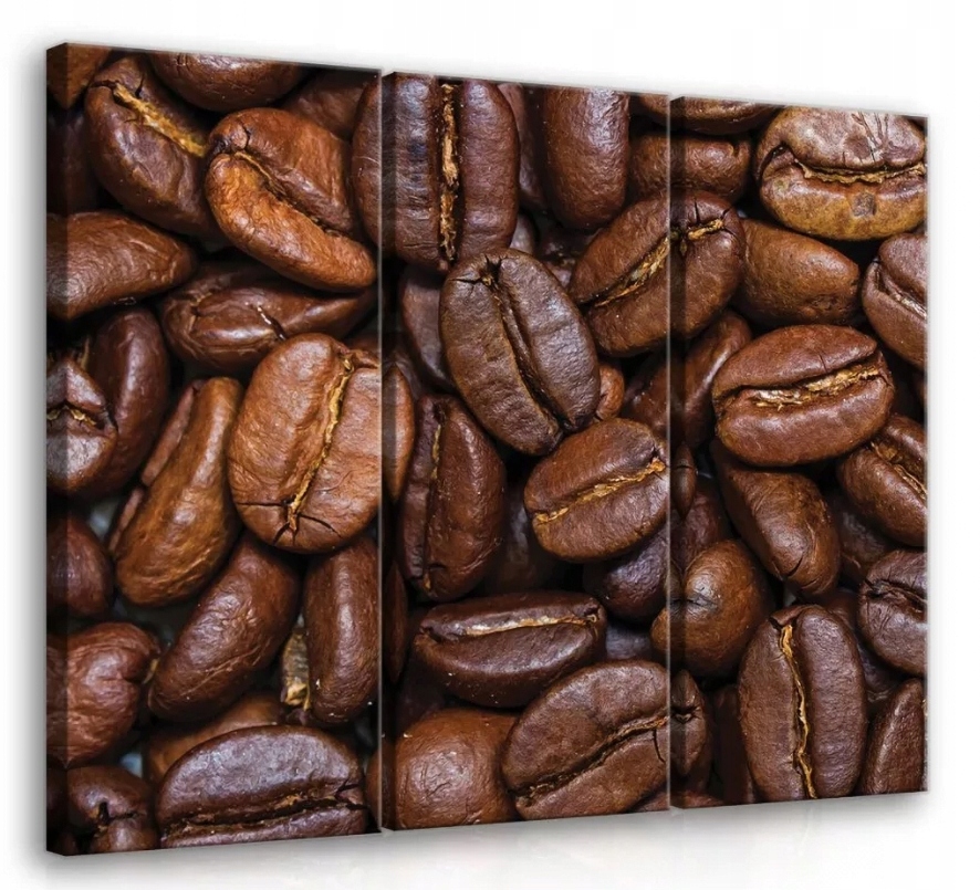 Obraz 90x80 Káva zrna aroma bohatá textura hnědá kuchyně teplá