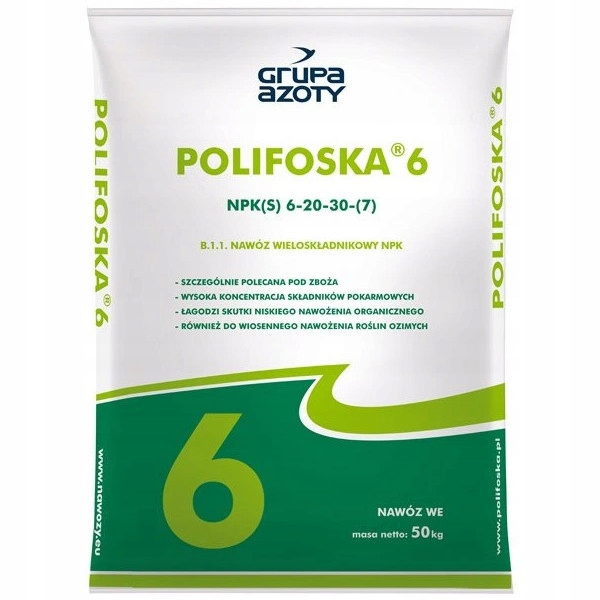 

Nawóz Polifoska 6 Wieloskładnik Fosfor Potas 50kg
