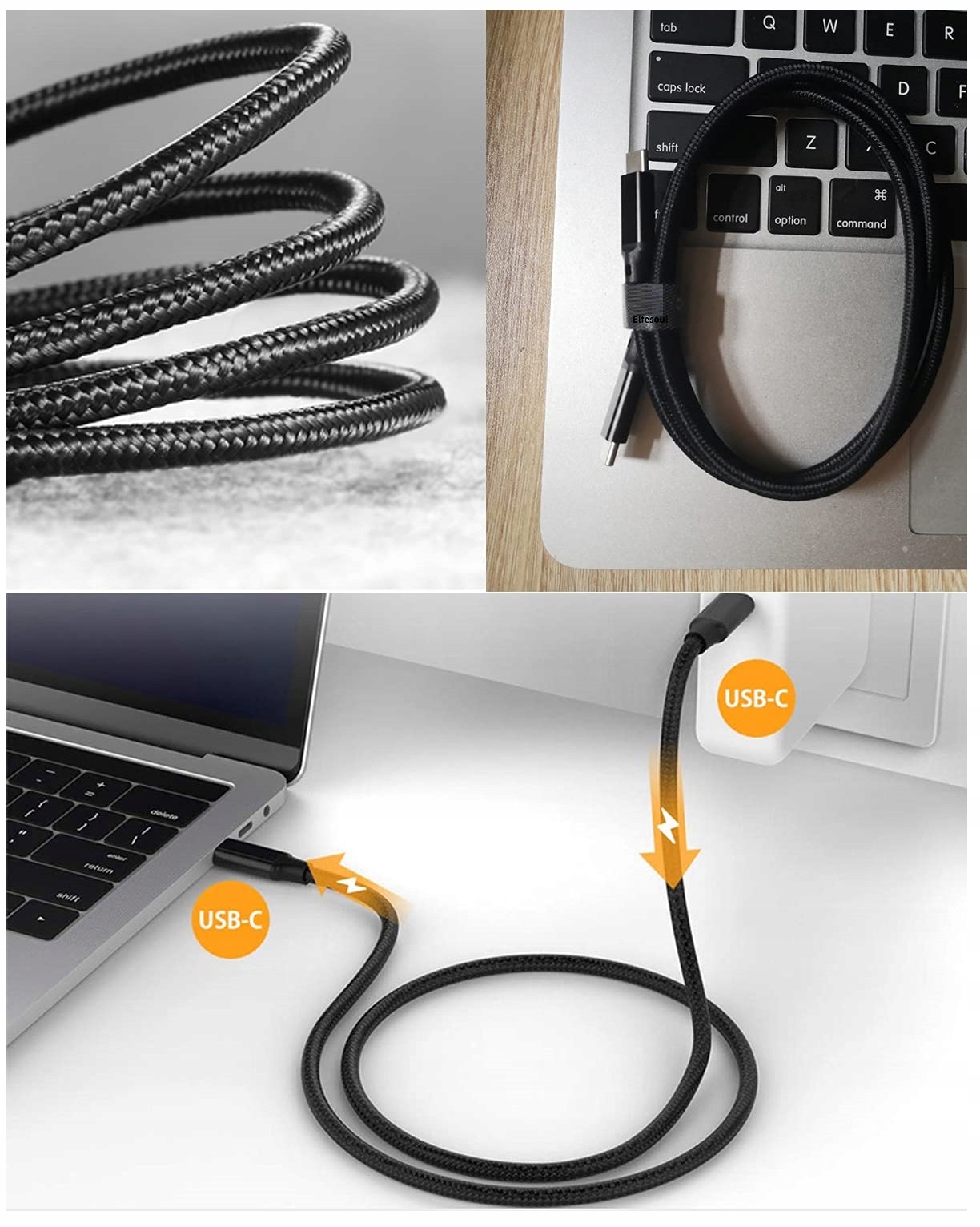 Kabel USB-C Thunderbolt PD 100W Prędkość 20Gbps AV 4K 60Hz długość 2m Stan opakowania oryginalne