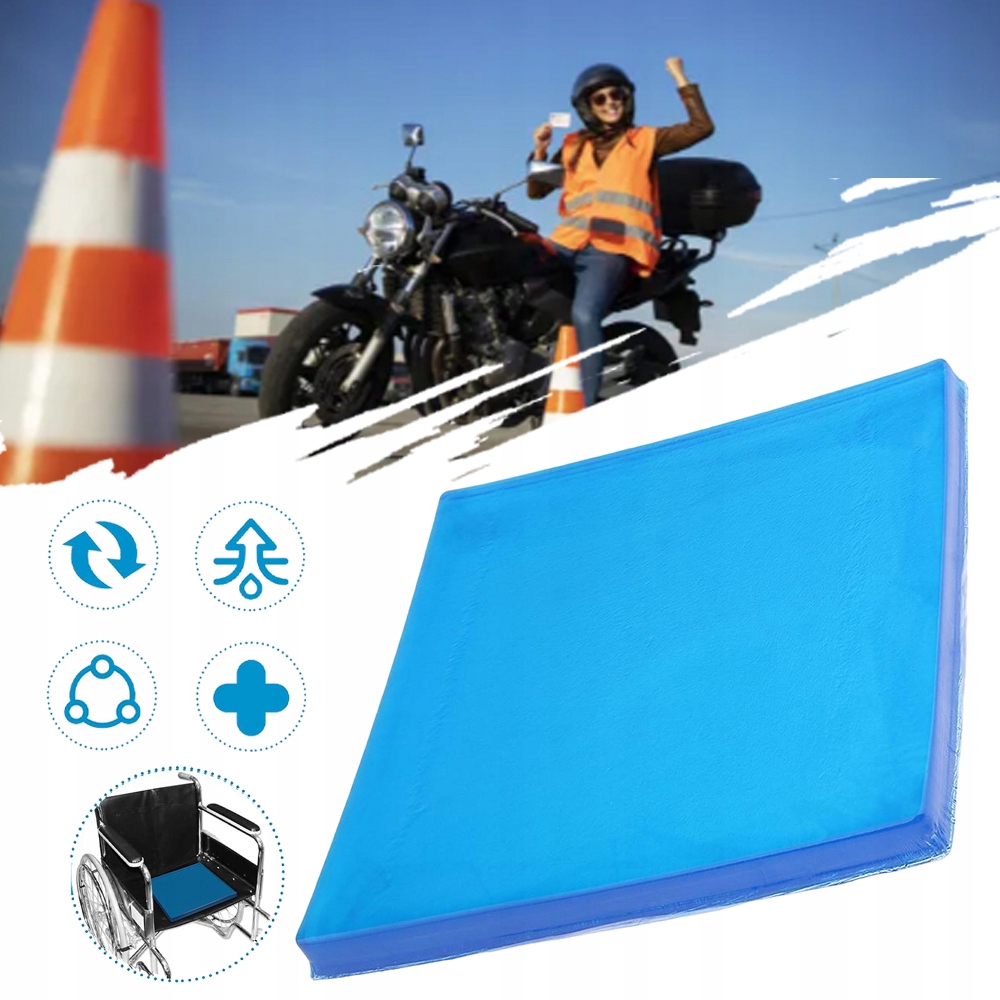 PODUSZKA DO SIEDZENIA ŻELOWA, ORTOPEDYCZNA NA KRZESŁO,GRUBA PODUSZKA ŻELOWA