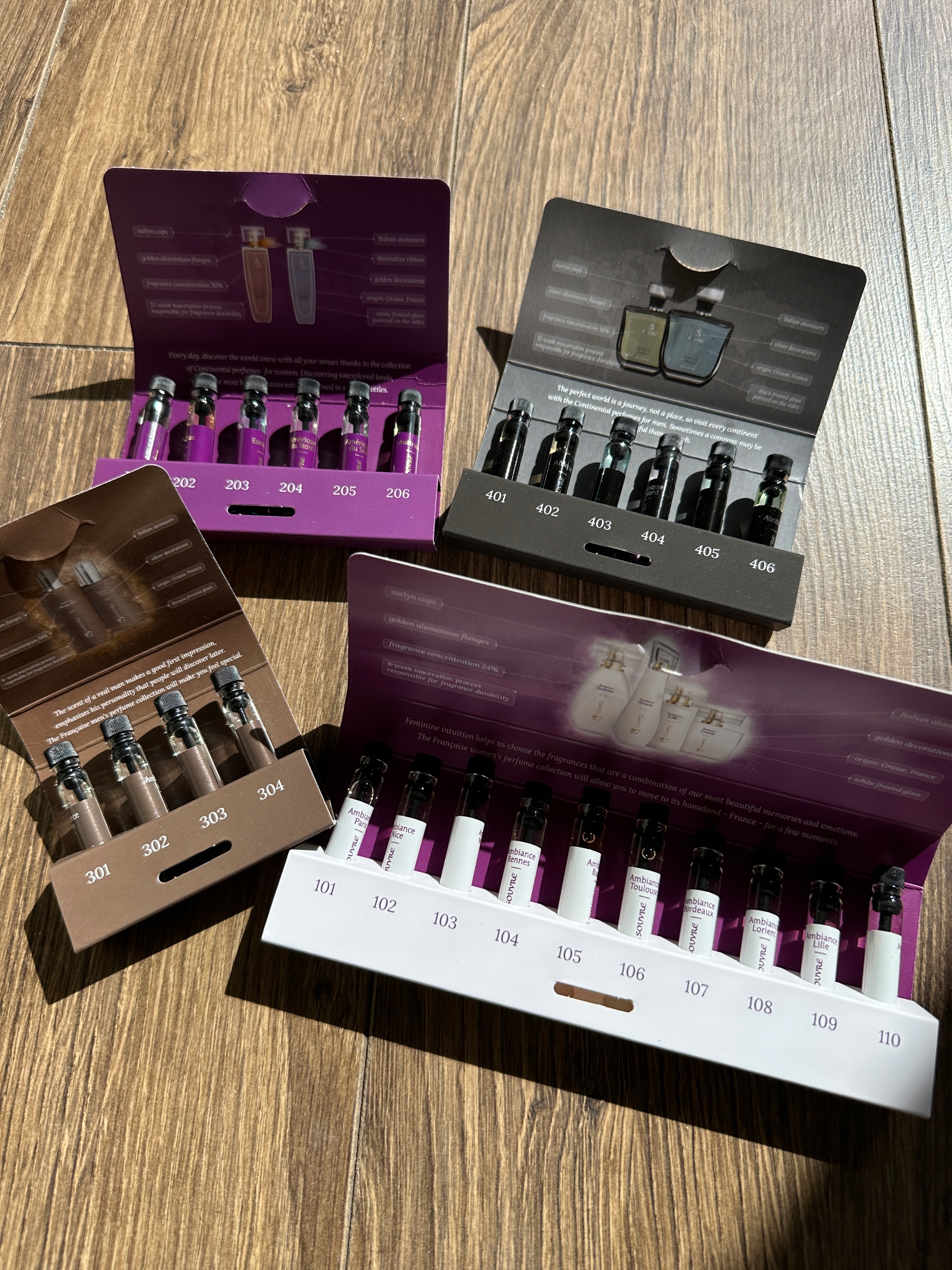 Zestaw 26 próbek perfum Souvre tester zapachów