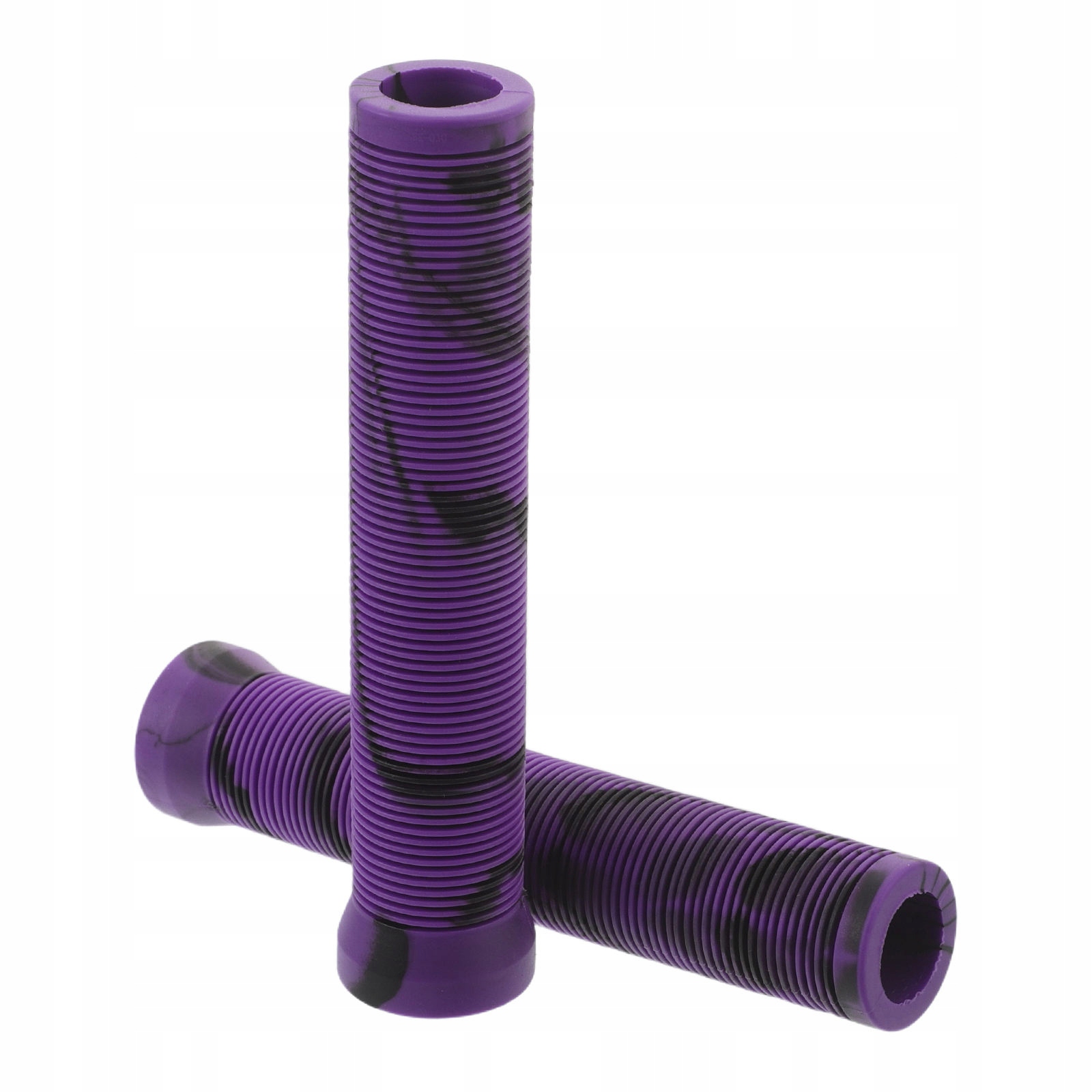 2Pcs Non-Slip Soft Rubber Bike Handlebar Grips with End Caps, Multi