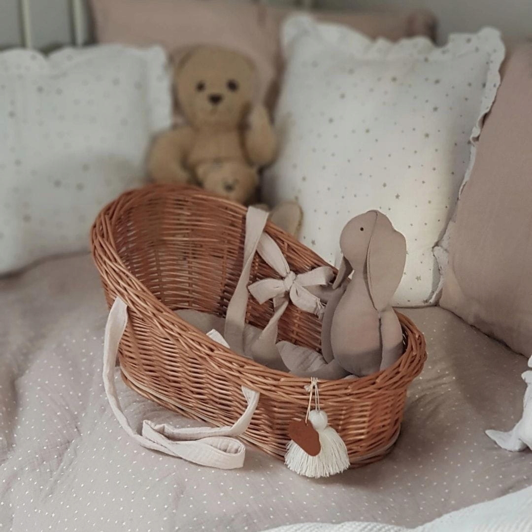 WIKLINOWE NOSIDEŁKO DLA LALEK NATURALNE