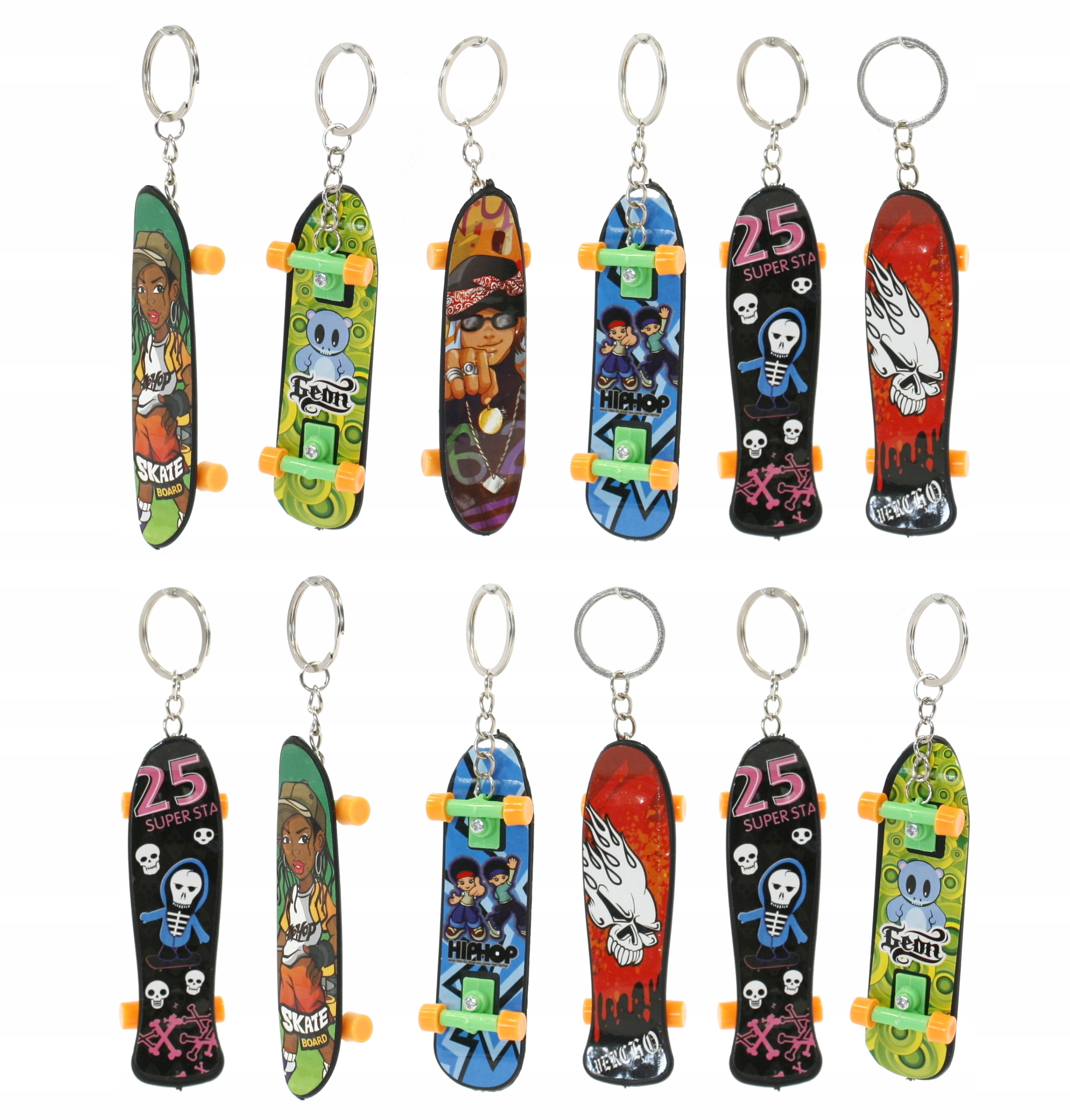 

Brelok Mini Deskorolka Fingerboard Zestaw 12szt