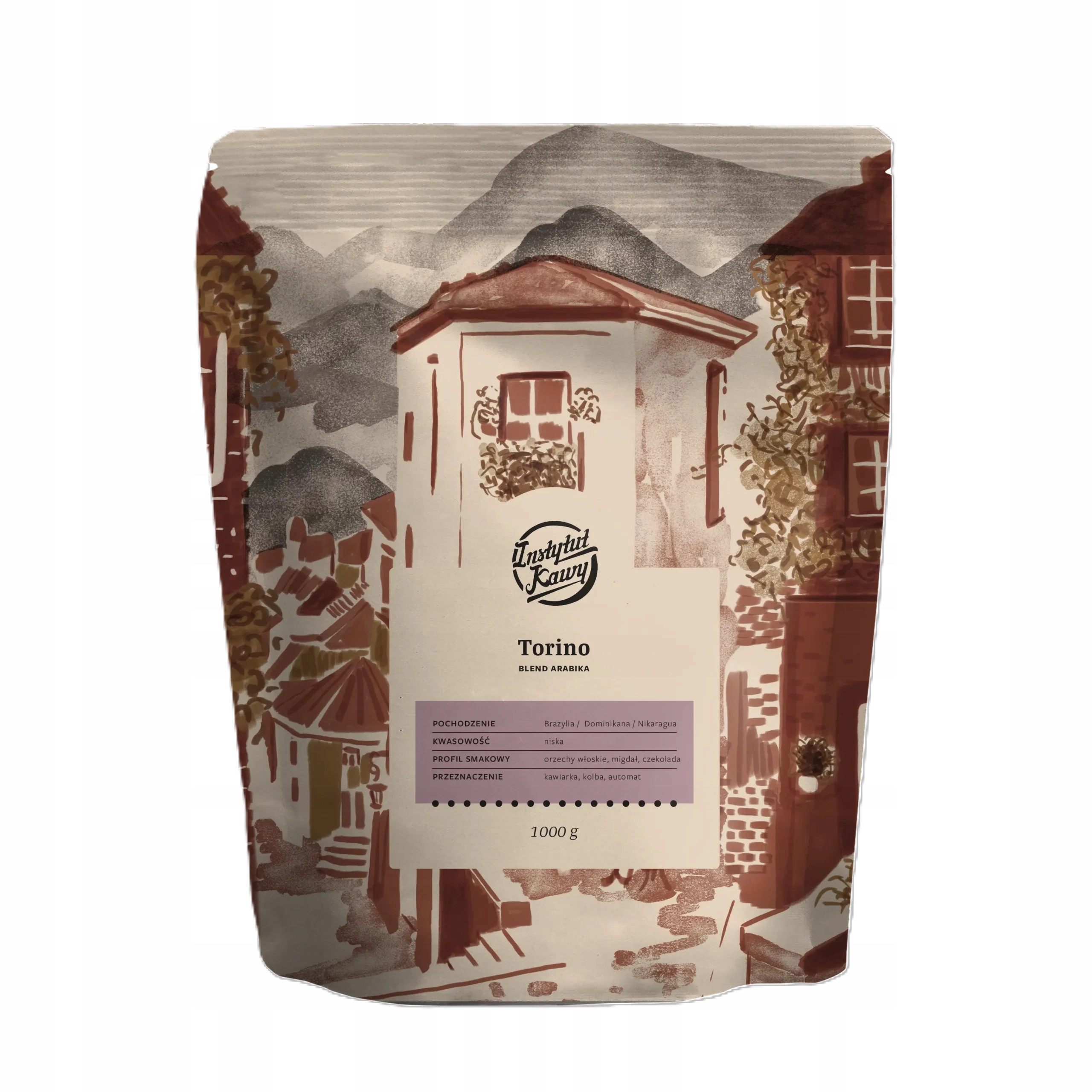 Instytut Kawy Torino Coffee Arabica Kawa Ziarnista 1KG