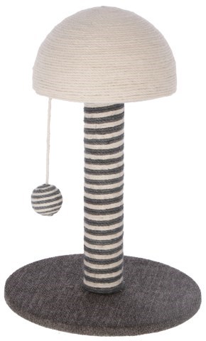 Levně Kerbl Škrabadlo pro kočky Funghi, šedá/bílá, 42 cm