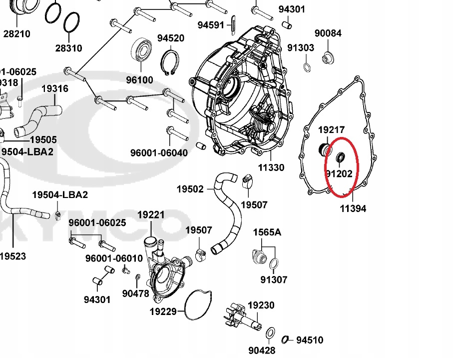 USZCZELNIACZ SIMERING POMPA WODY KYMCO MXU 700