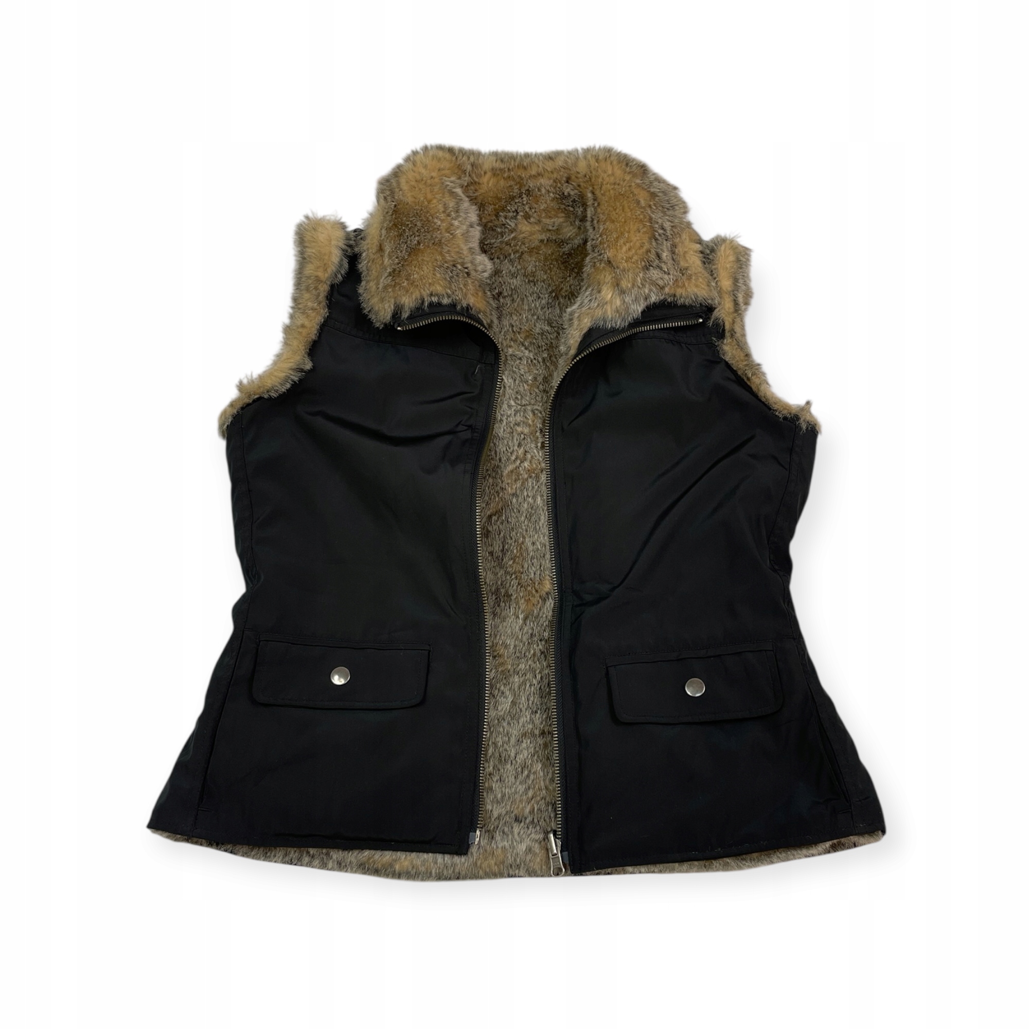 Oboustranná vesta Siena Studio S – kožešinová béžová, teplá a stylová S