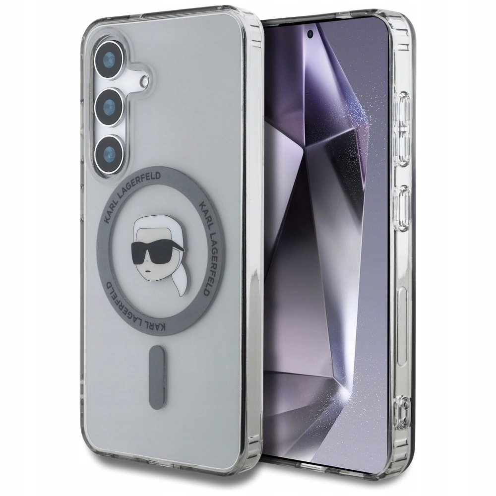 Pouzdro Karl Lagerfeld Button Karl Head s potiskem loga a logem MagSafe pro Samsung Galaxy S2