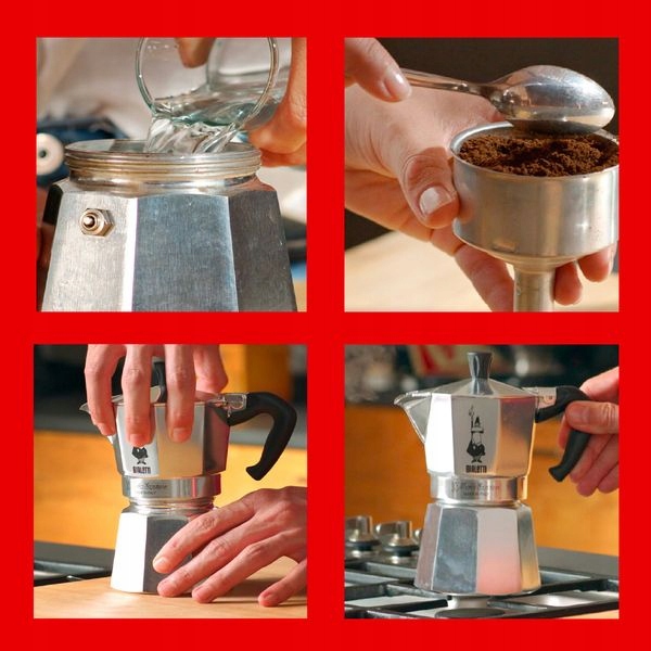 Kawiarka Bialetti Moka Express 2tz 90ml Materiał aluminium