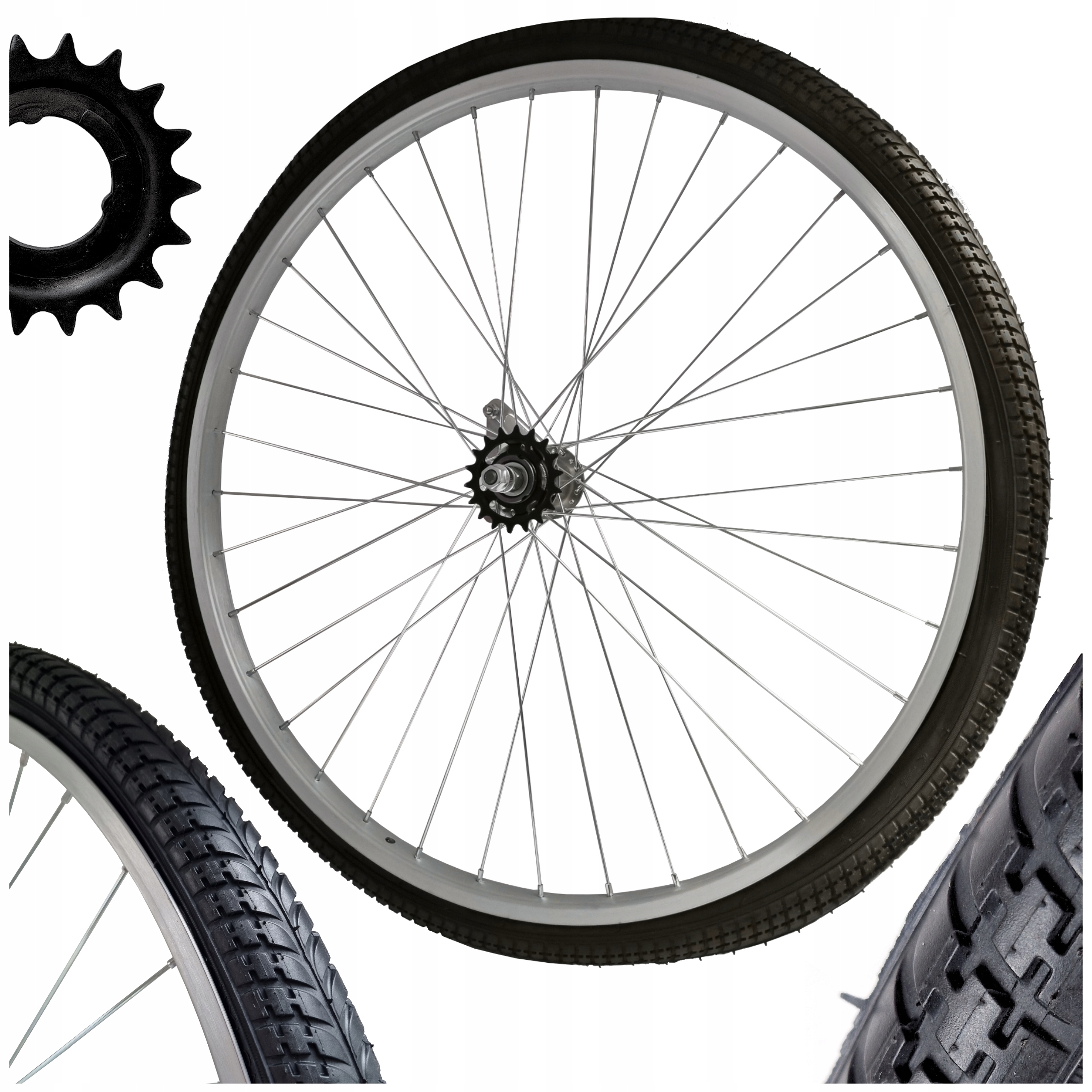 Sada Zadní kolo 26 palců Torpedo stříbrná sada pneumatika Av duše