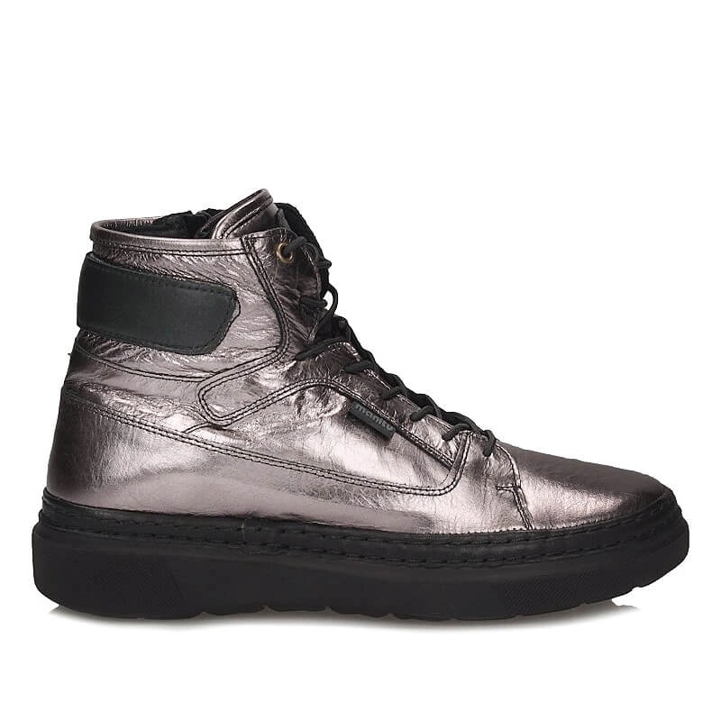 Kožené Kotníkové Boty Manitu 990354-92 stříbro metalíza