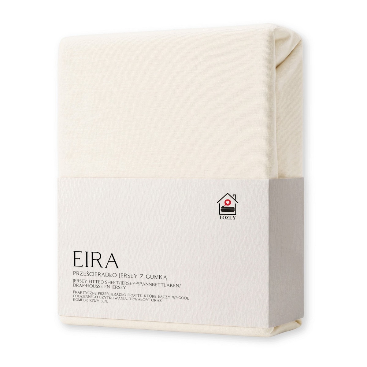 Prostěradlo jersey s gumičkou 160x200 30 cm Bavlna Silné Eira krémové
