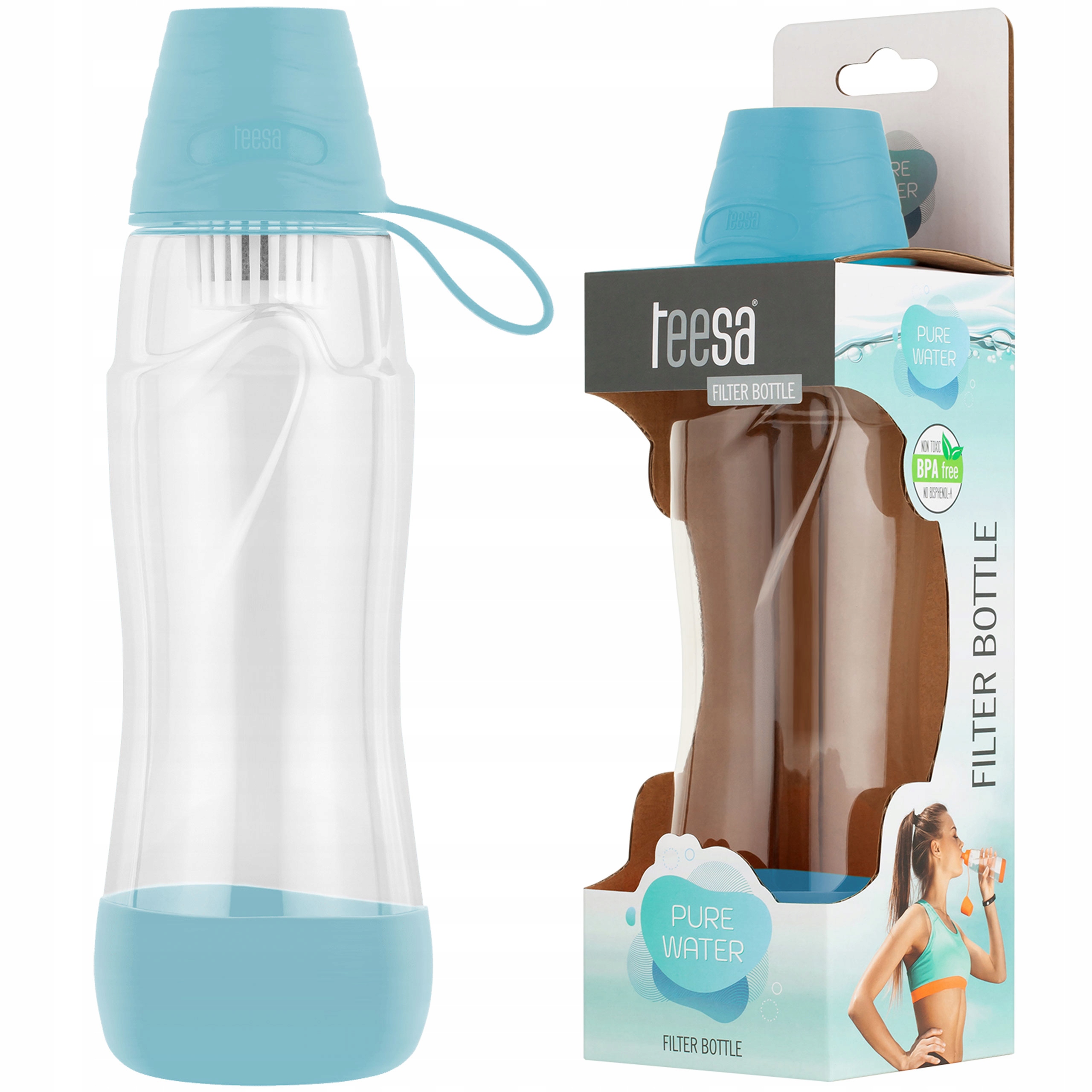 

Butelka Filtrująca Do Wody Bidon 550ml + Filtr