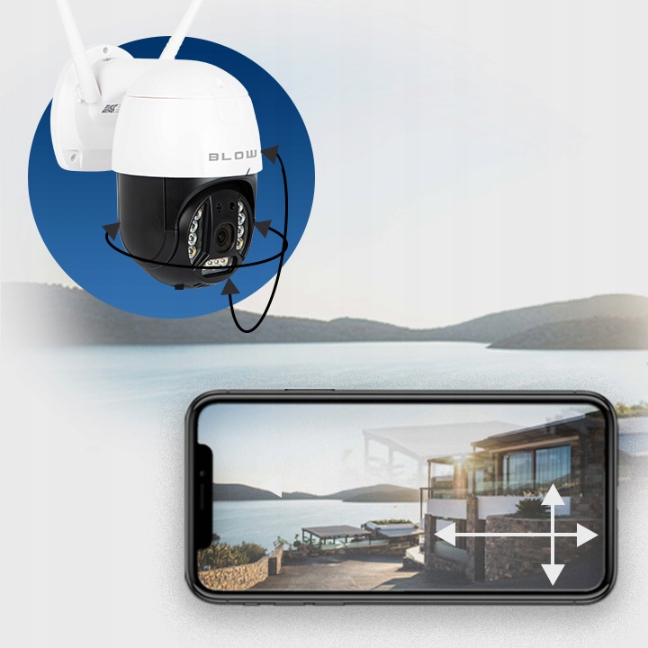 Kamera BLOW 4G LTE H-343 3MP PTZ interkom IP66 Rozdzielczość 3 Mpx