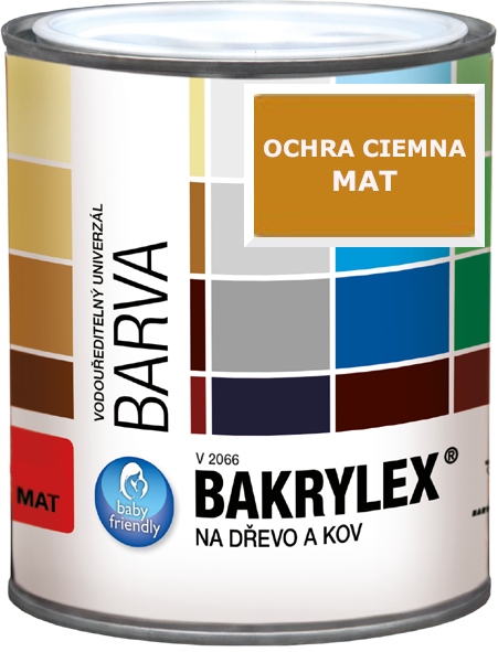 Farba Bakrylex 4,4kg mat do drewna OCHRA CIEMNA