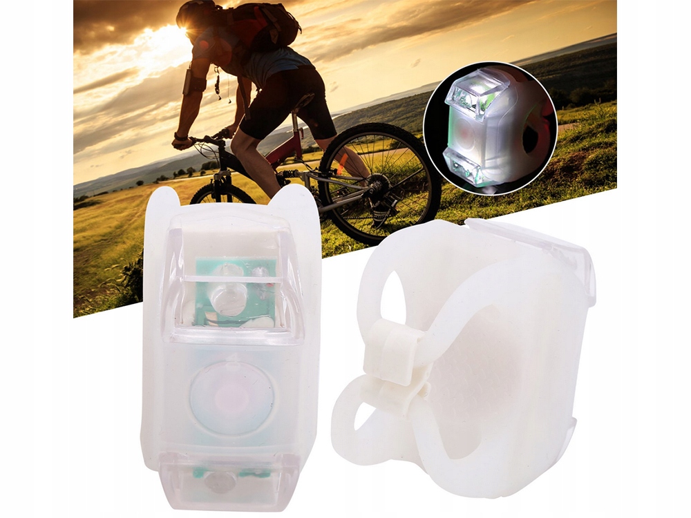 OŚWIETLENIE ROWEROWE LAMPKI 2 LED PRZÓD ROWER 2SZT KOMPLET Stan opakowania oryginalne