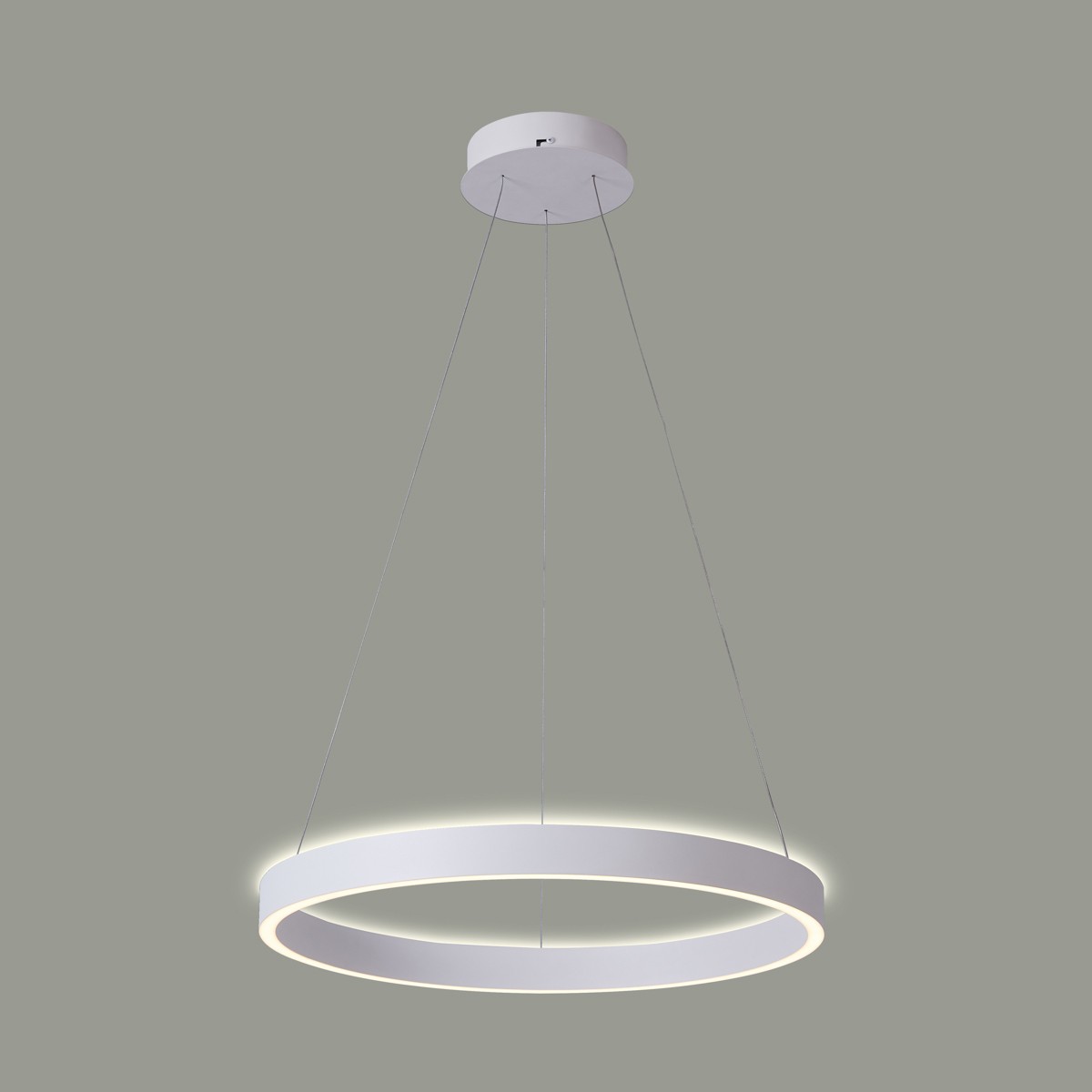 Brasco, Nowoczesna, dekoracyjna, biała lampa wisząca, Ring, Led, 80W,5800LM