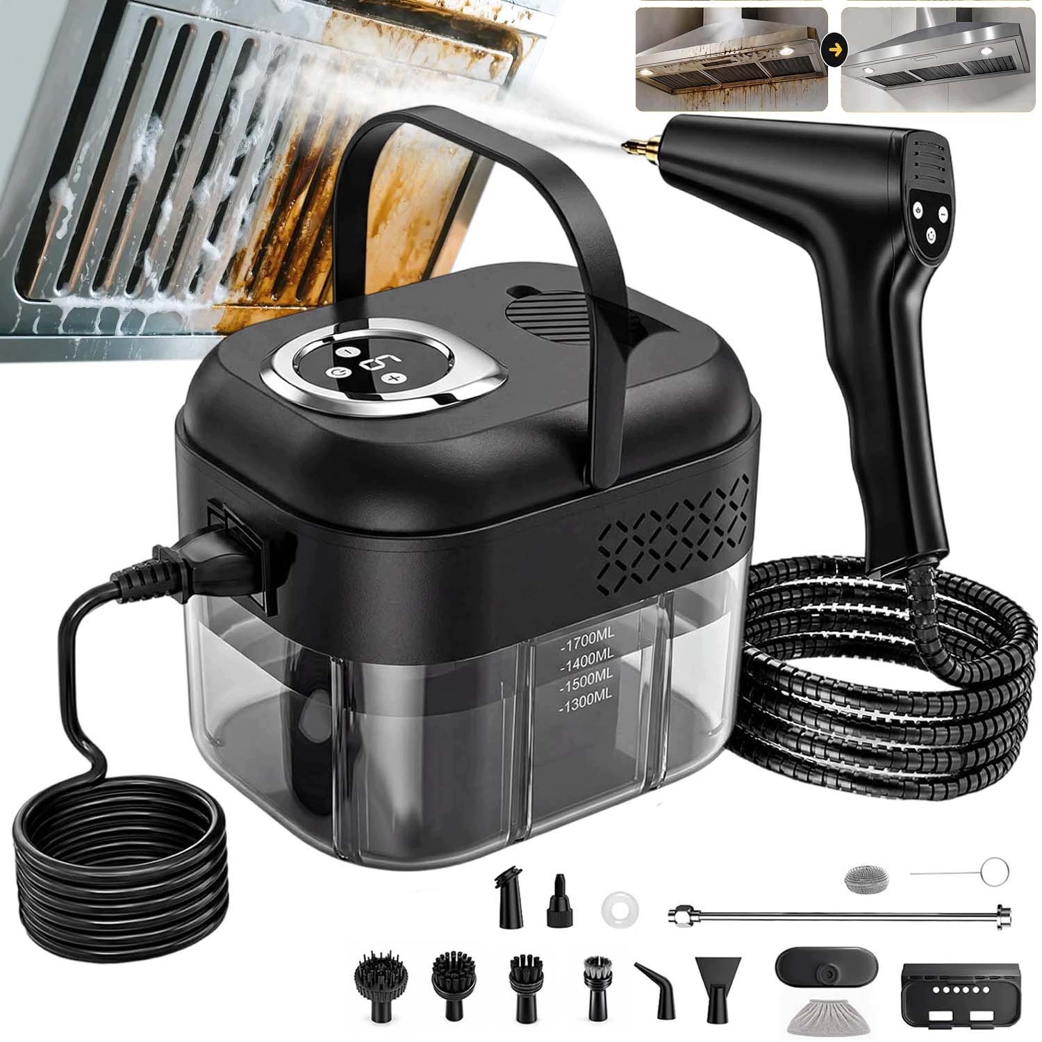 Parní Čistič Oken, Parní Čistič 2500 W, 6-STUPŇOVÁ Regulace Páry